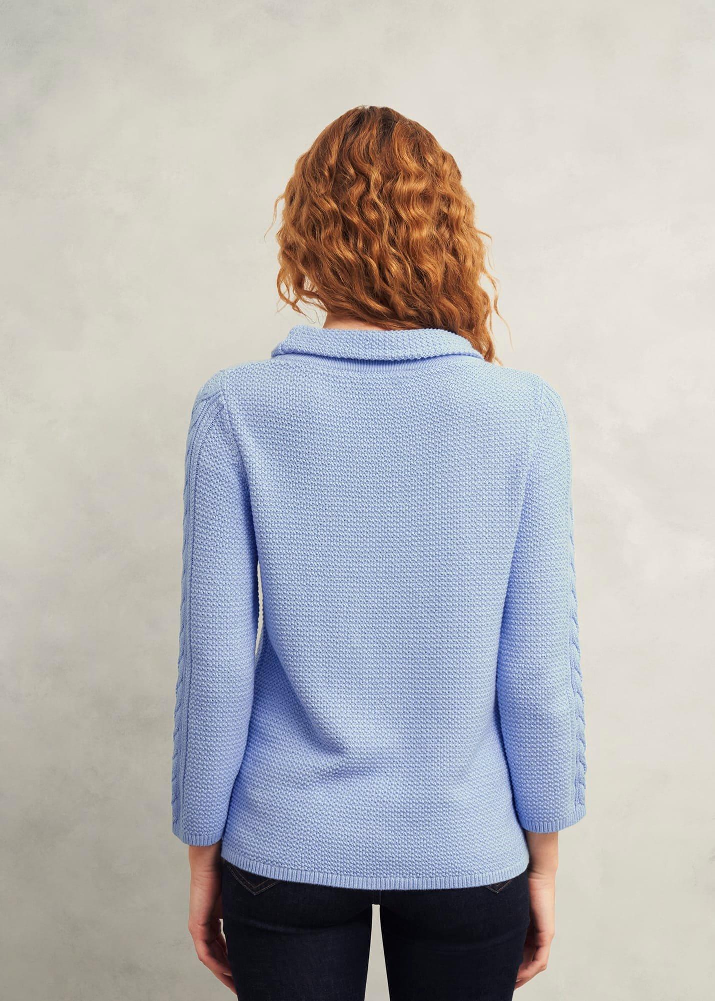 Camilla Cotton Jumper, Muscari Blue, hi-res