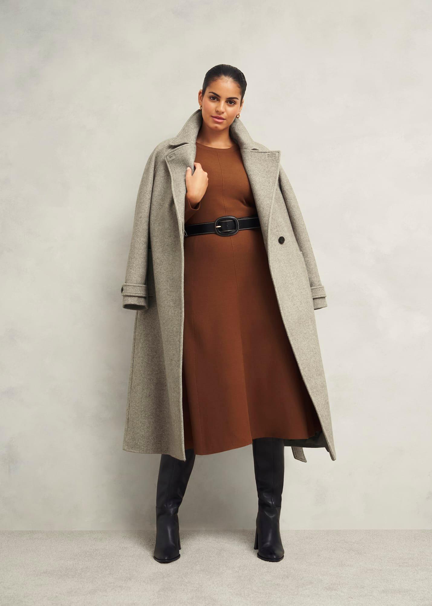 Liza Knitted Dress, Toffee, hi-res