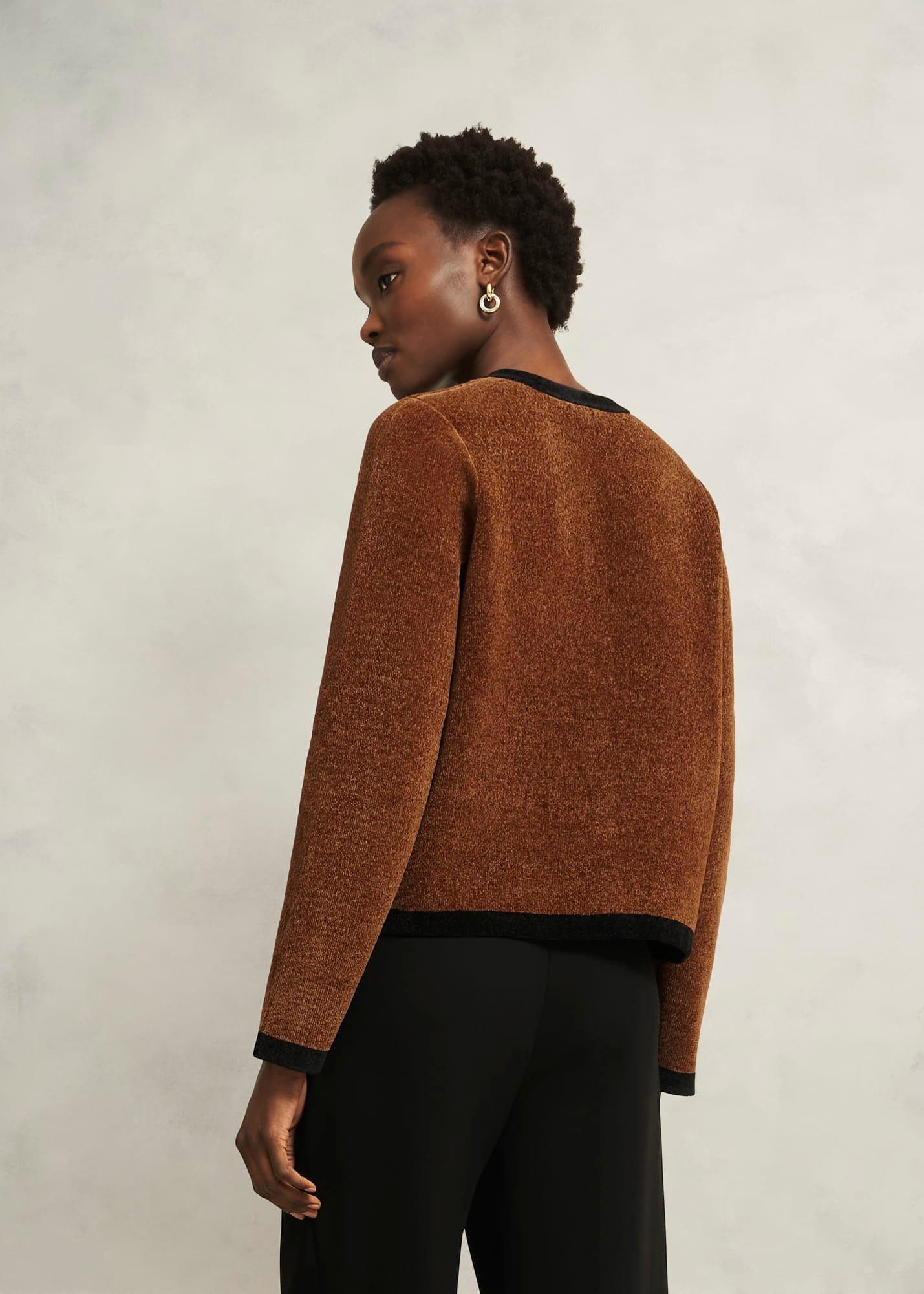 Bryony Knitted Jacket, Toffee Black, hi-res