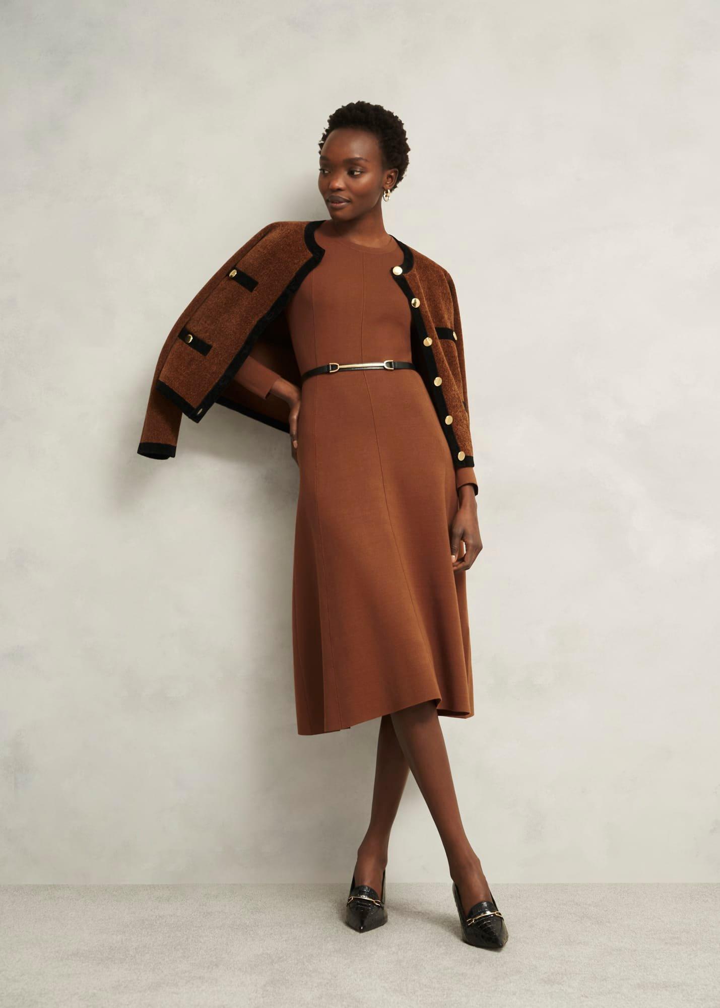 Bryony Knitted Jacket, Toffee Black, hi-res