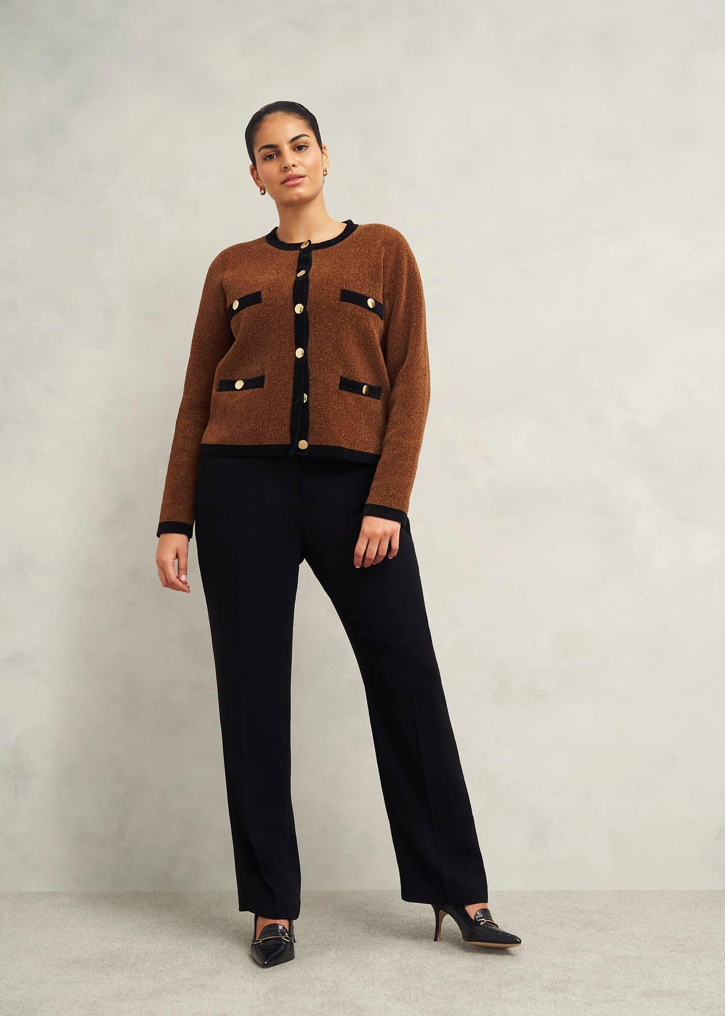 Bryony Knitted Jacket, Toffee Black, hi-res