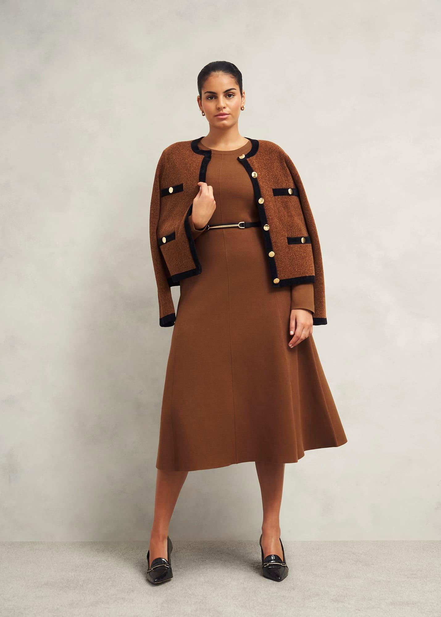 Bryony Knitted Jacket, Toffee Black, hi-res