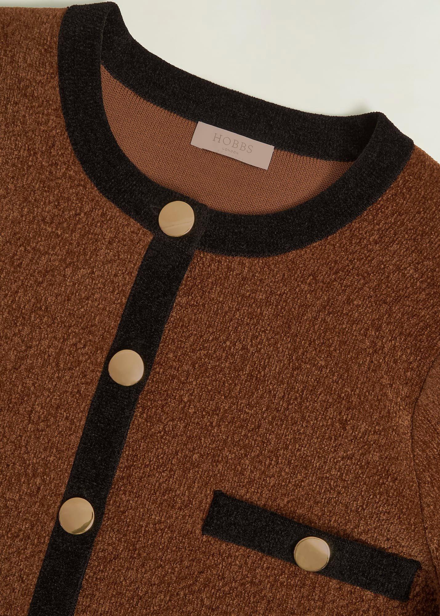 Bryony Knitted Jacket, Toffee Black, hi-res
