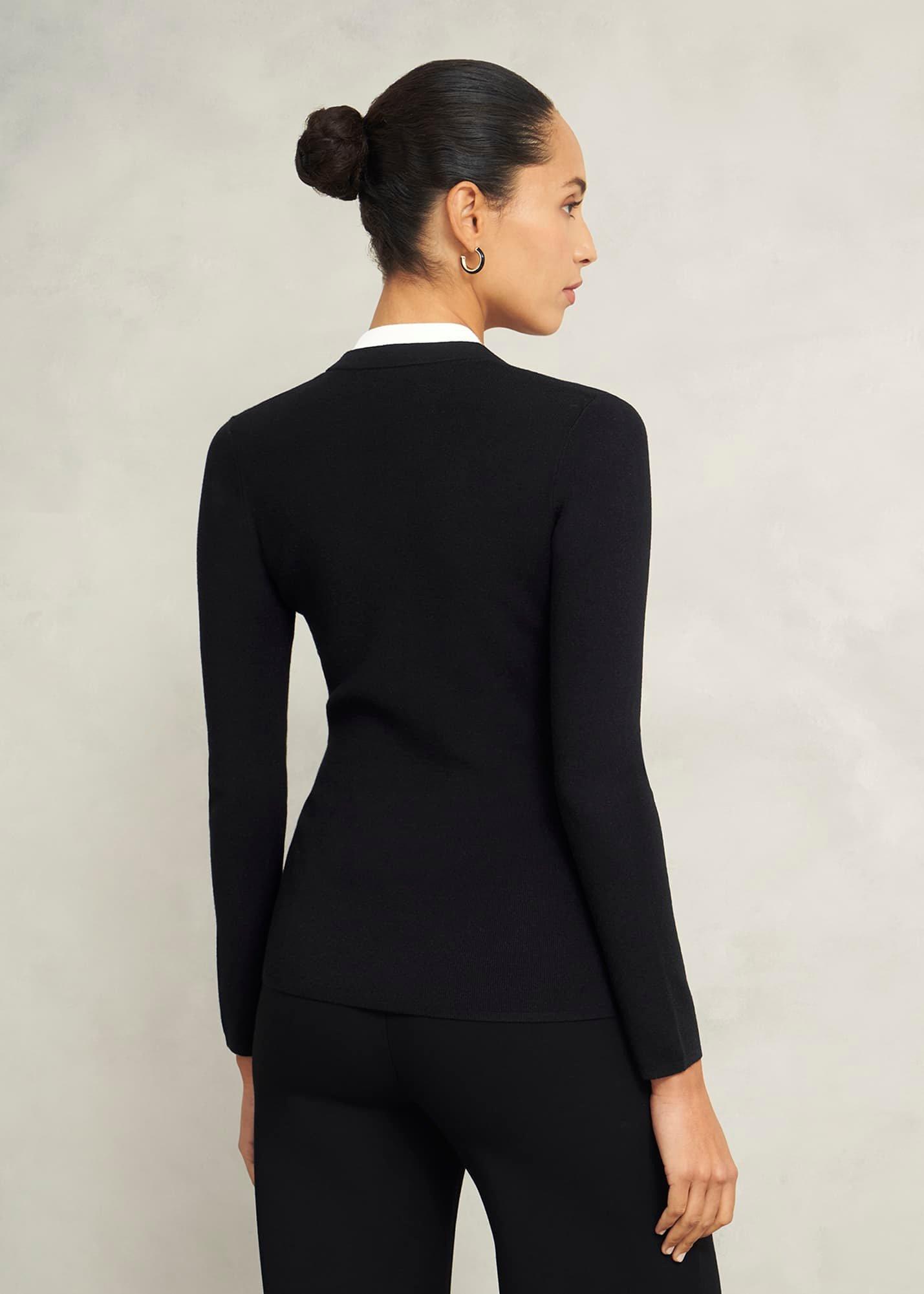 Scarlett Knitted Top, Black Ivory, hi-res