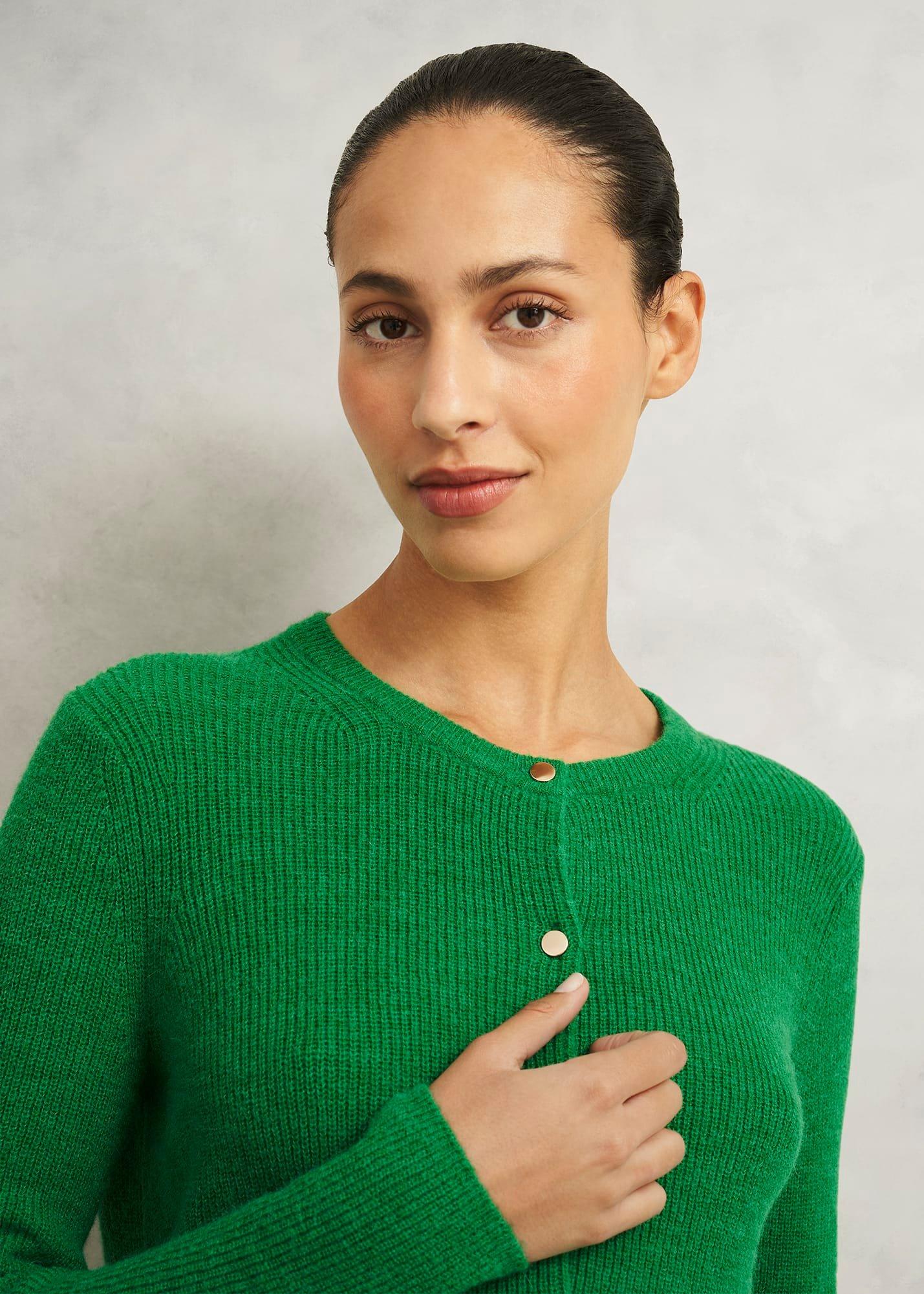 Jasmina Cardigan With Alpaca, Lush Green, hi-res