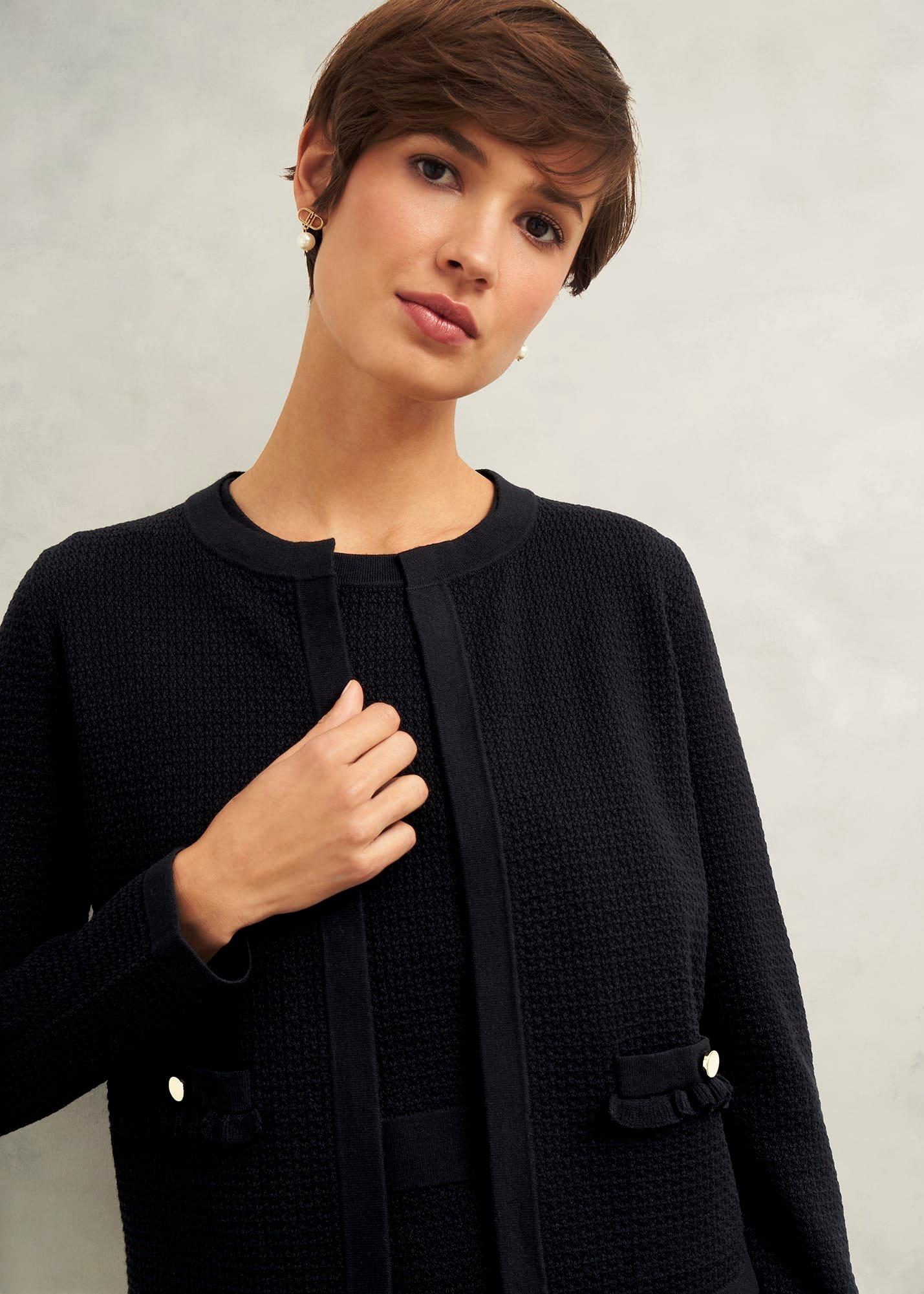 Petra Knitted Jacket, Black, hi-res