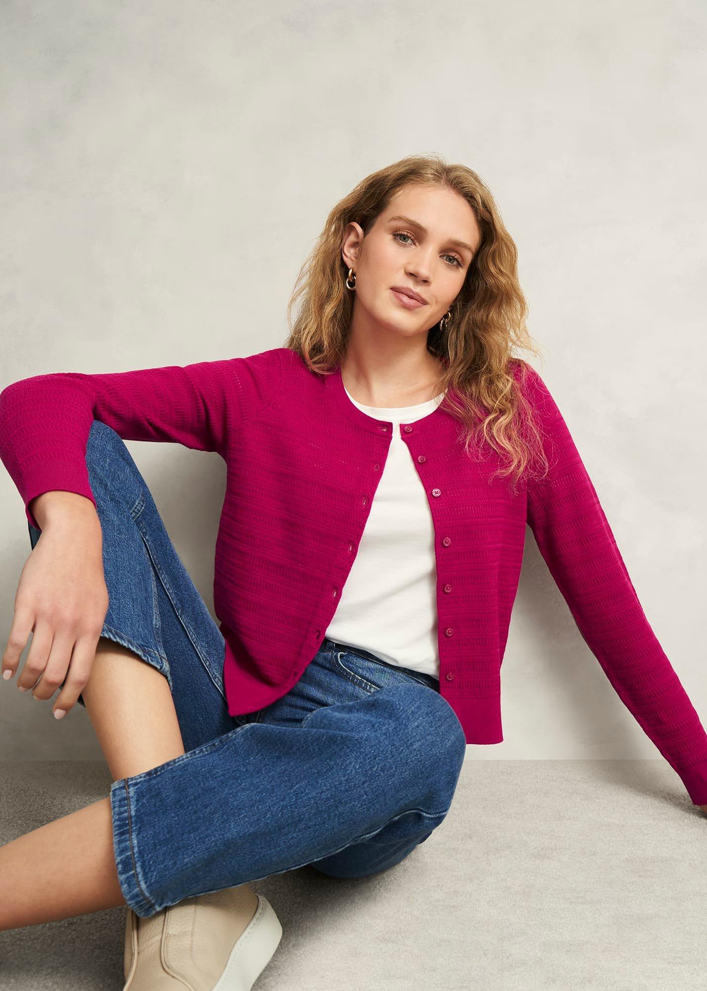 Robin Cardigan, Cerise Pink, hi-res