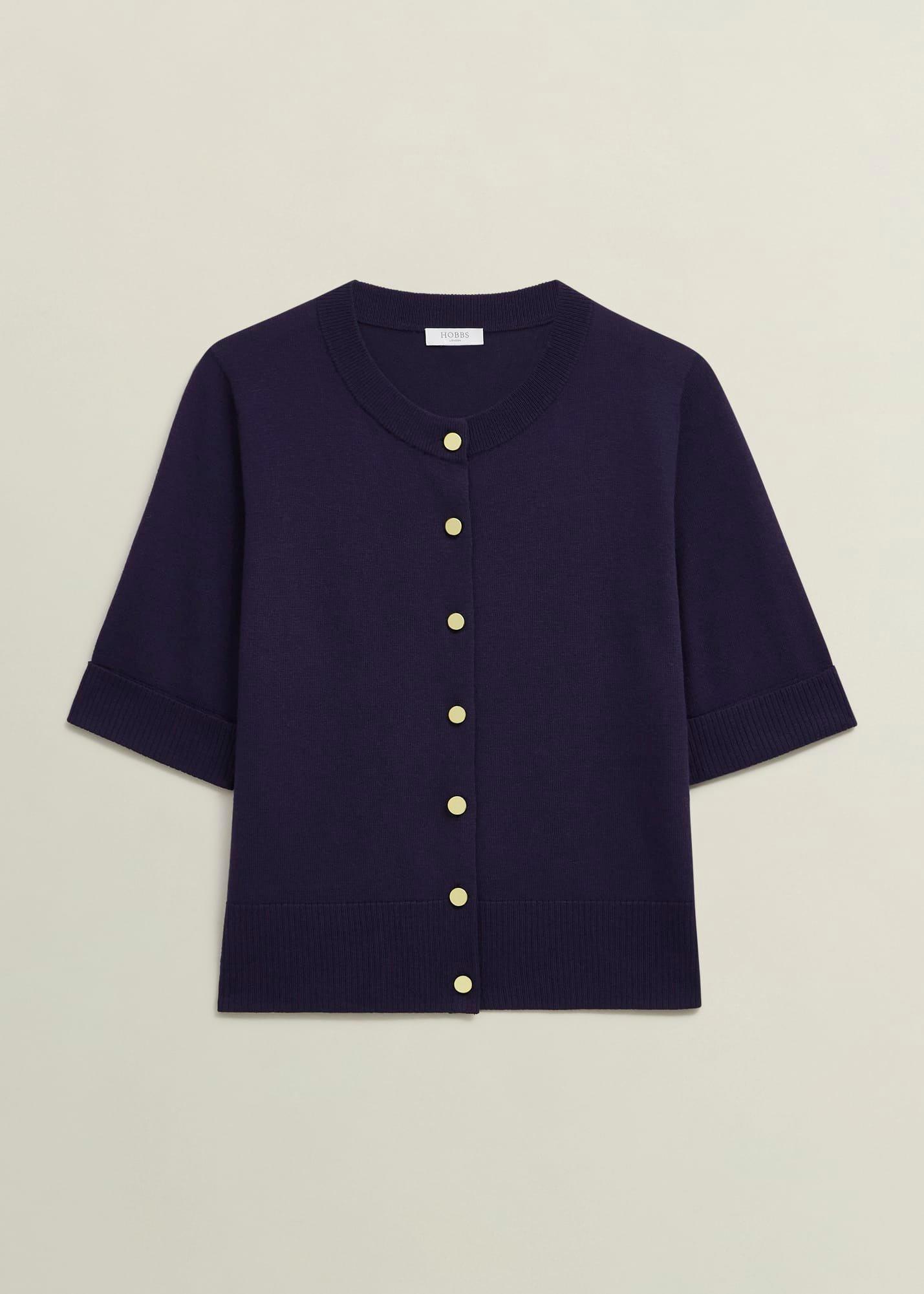 Leanne Cardigan With Wool, True Navy, hi-res