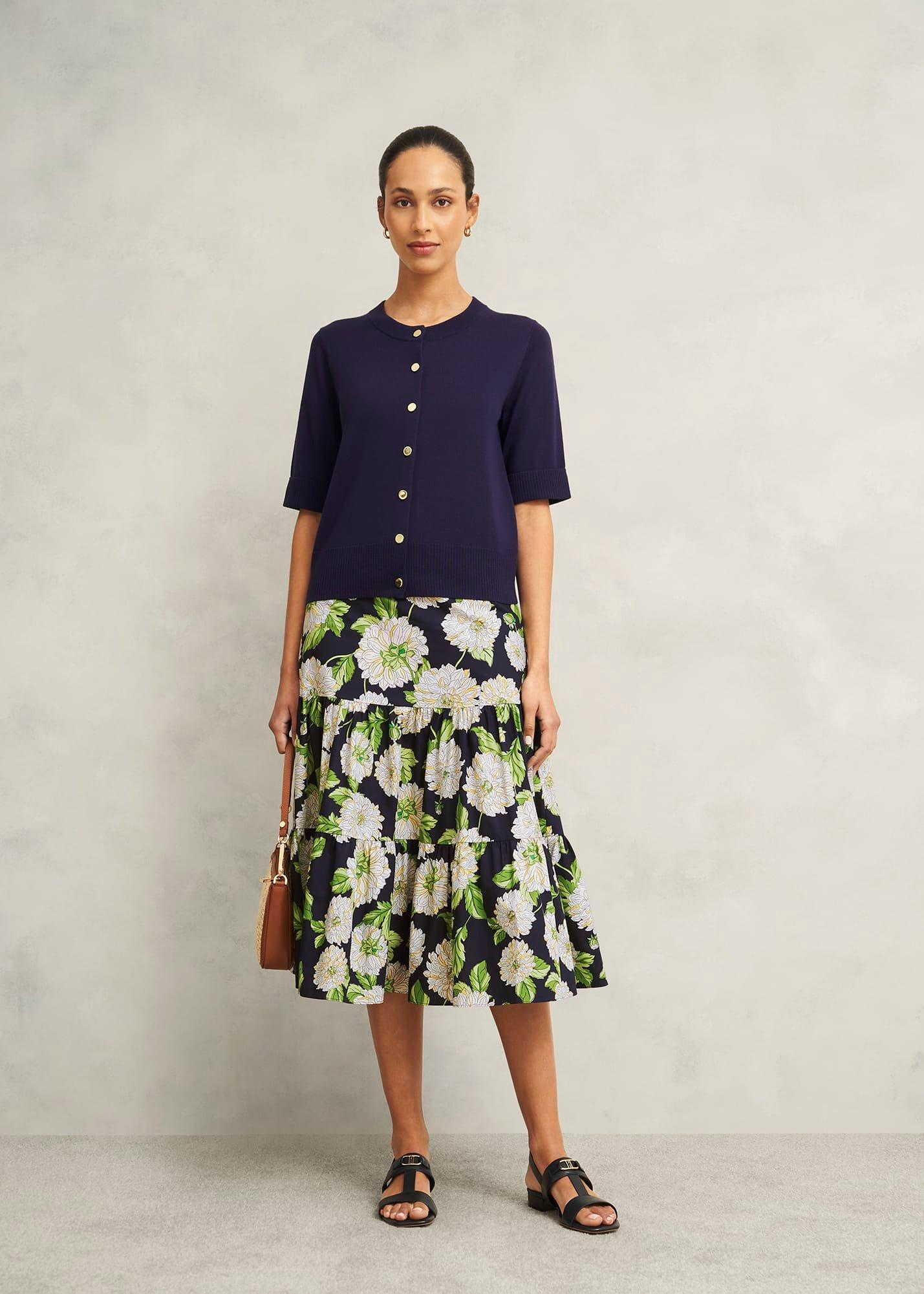 Leanne Cardigan With Wool, True Navy, hi-res