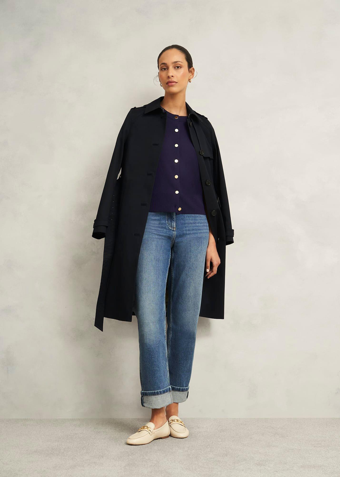 Leanne Cardigan With Wool, True Navy, hi-res