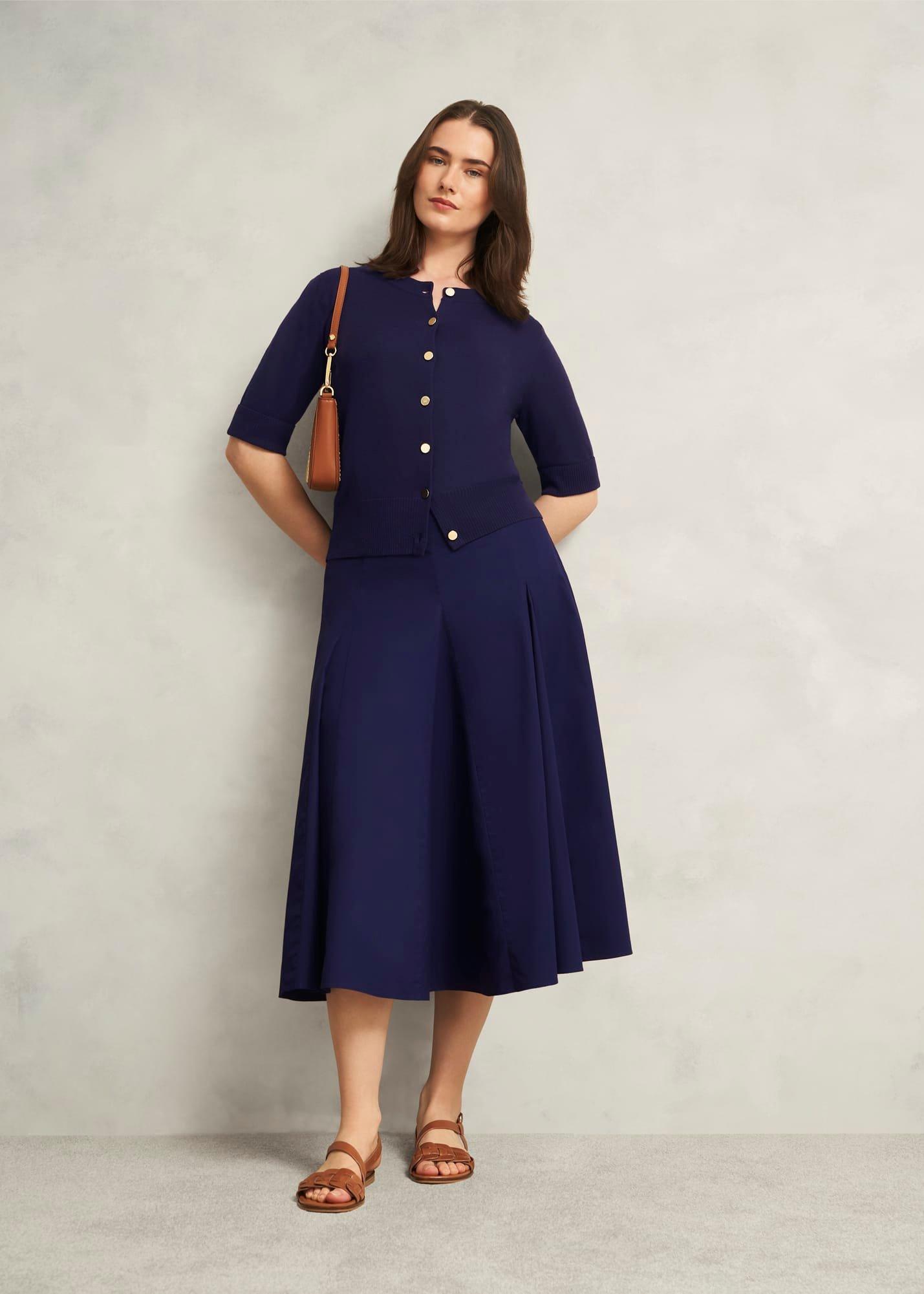 Leanne Cardigan With Wool, True Navy, hi-res