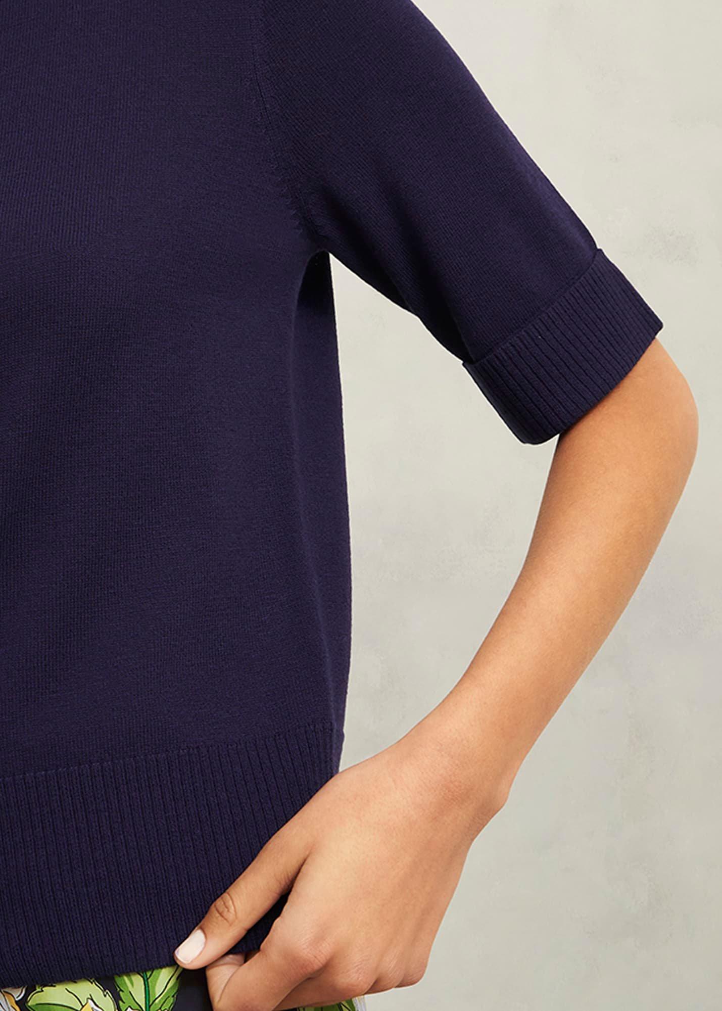 Leanne Cardigan With Wool, True Navy, hi-res