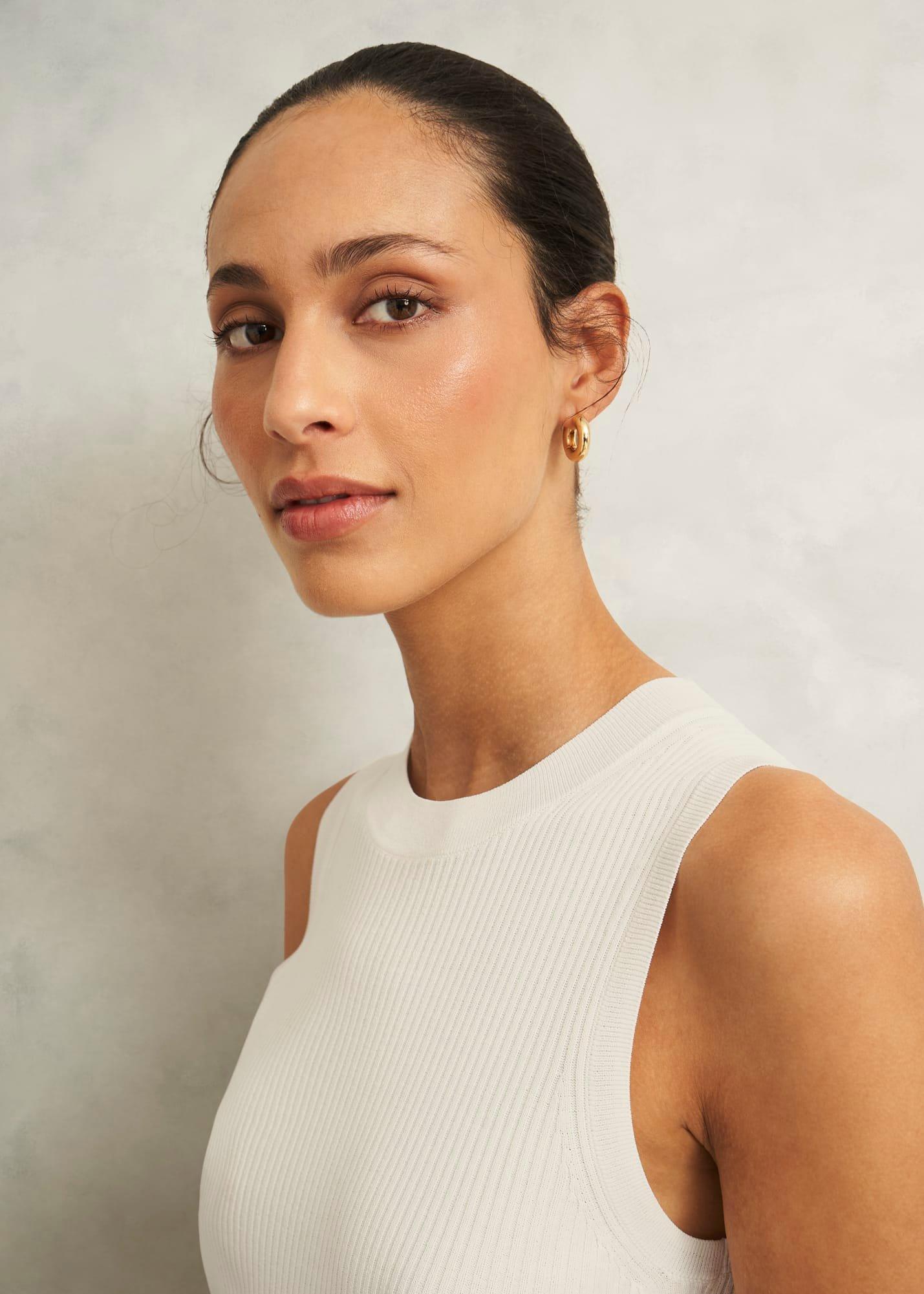 Aubrey Knitted Top, Hobbs Ivory, hi-res