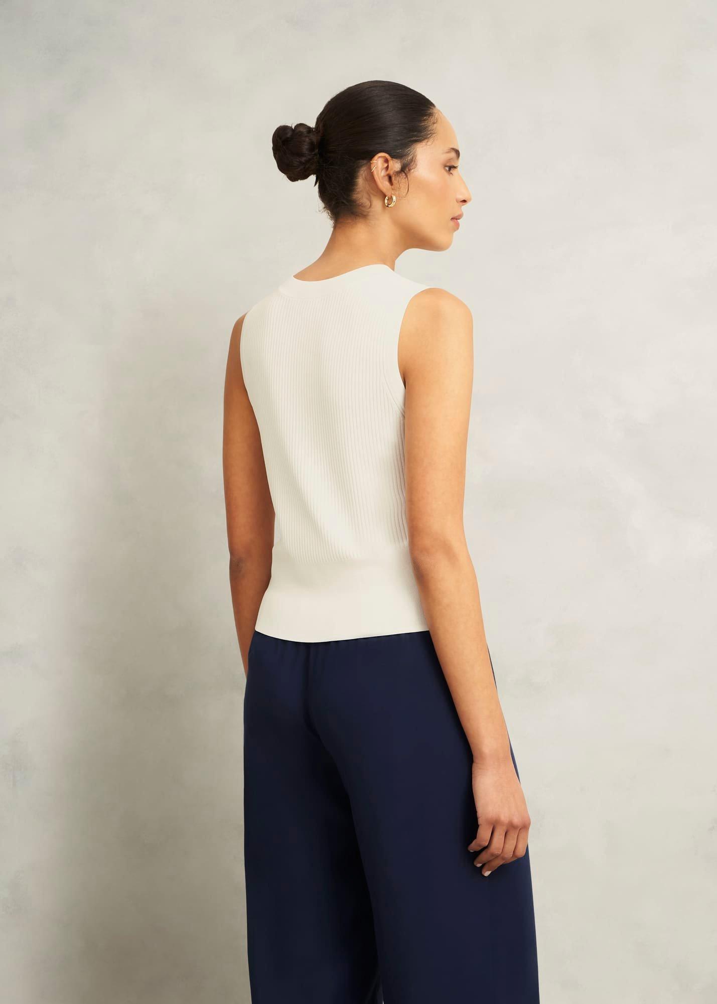 Aubrey Knitted Top, Hobbs Ivory, hi-res
