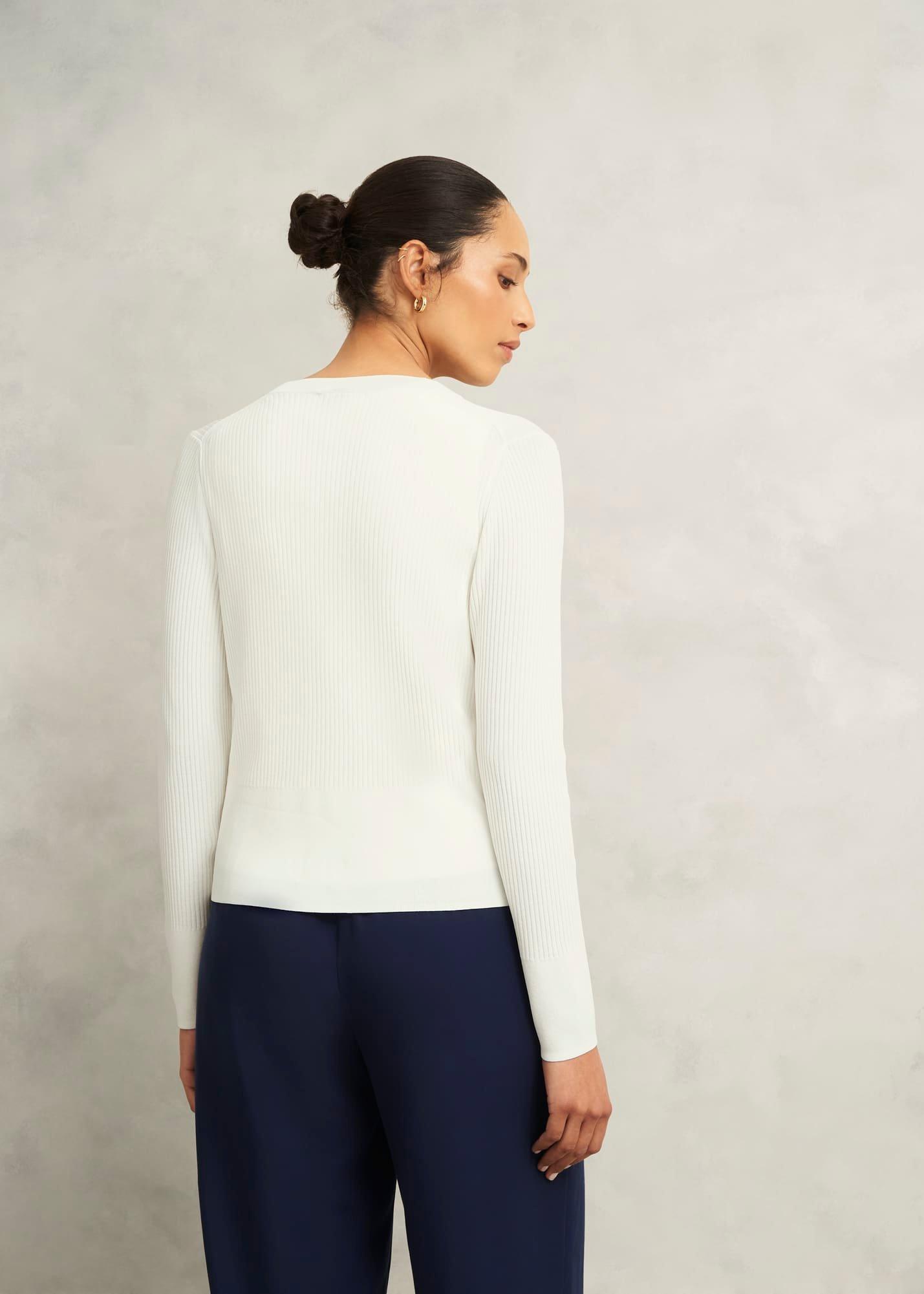 Aubrey Knitted Cardigan, Hobbs Ivory, hi-res