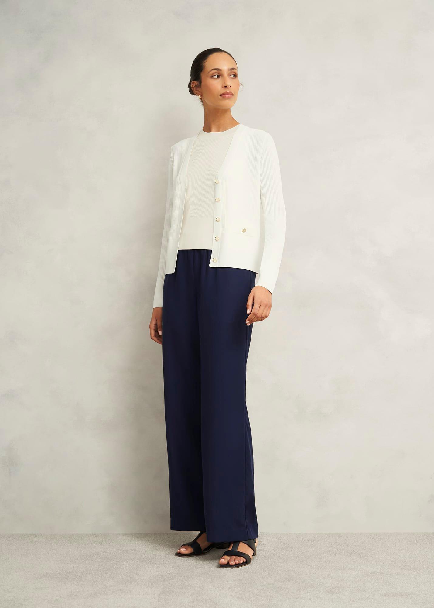 Aubrey Knitted Cardigan, Hobbs Ivory, hi-res