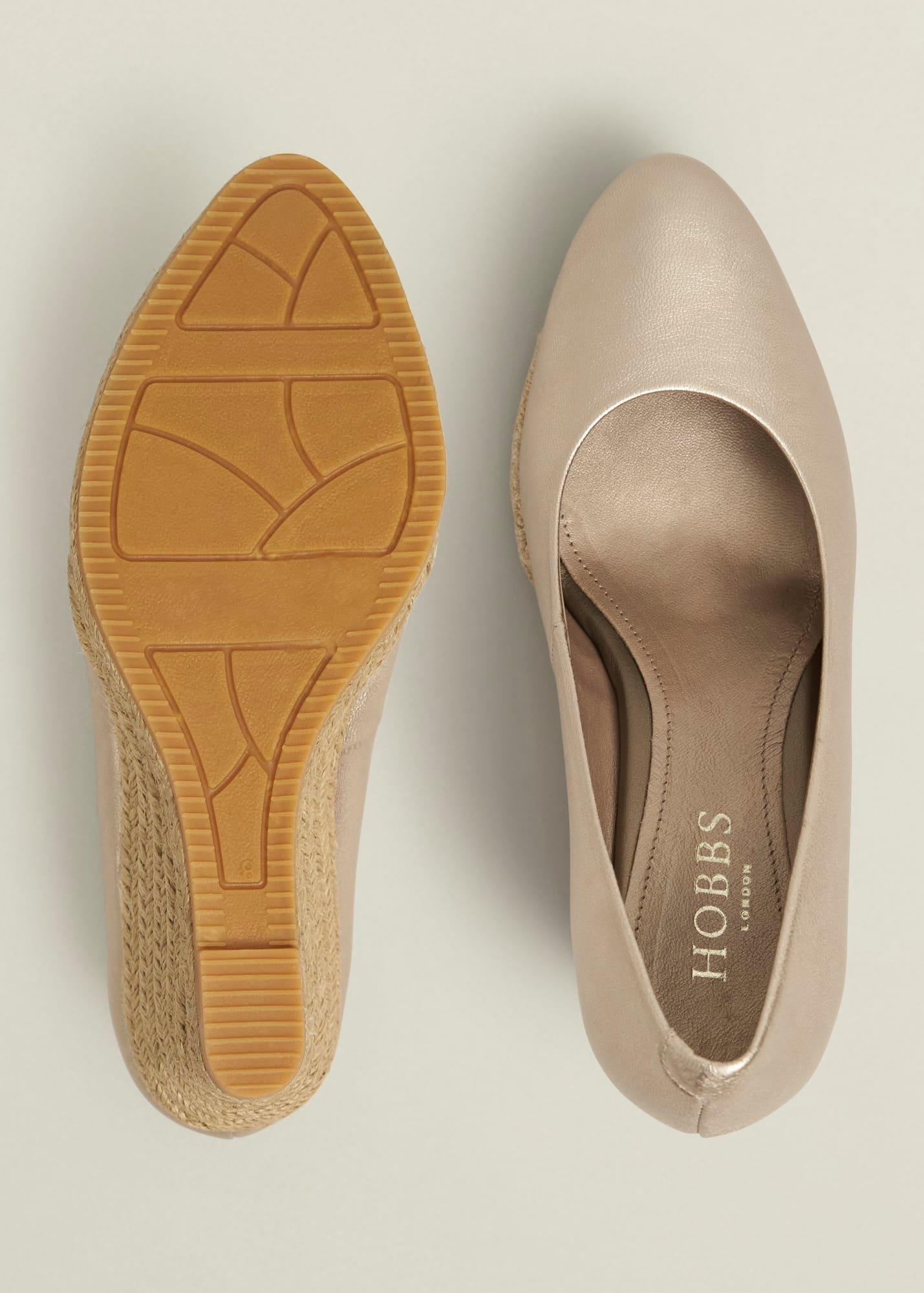 Anna Leather Espadrilles, Pewter, hi-res