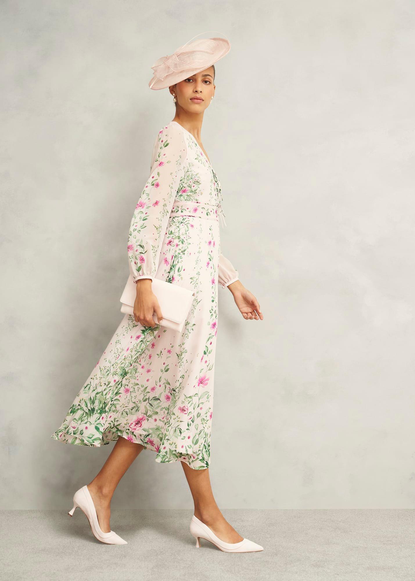 Faye Suede Court Shoes, Pale Pink, hi-res