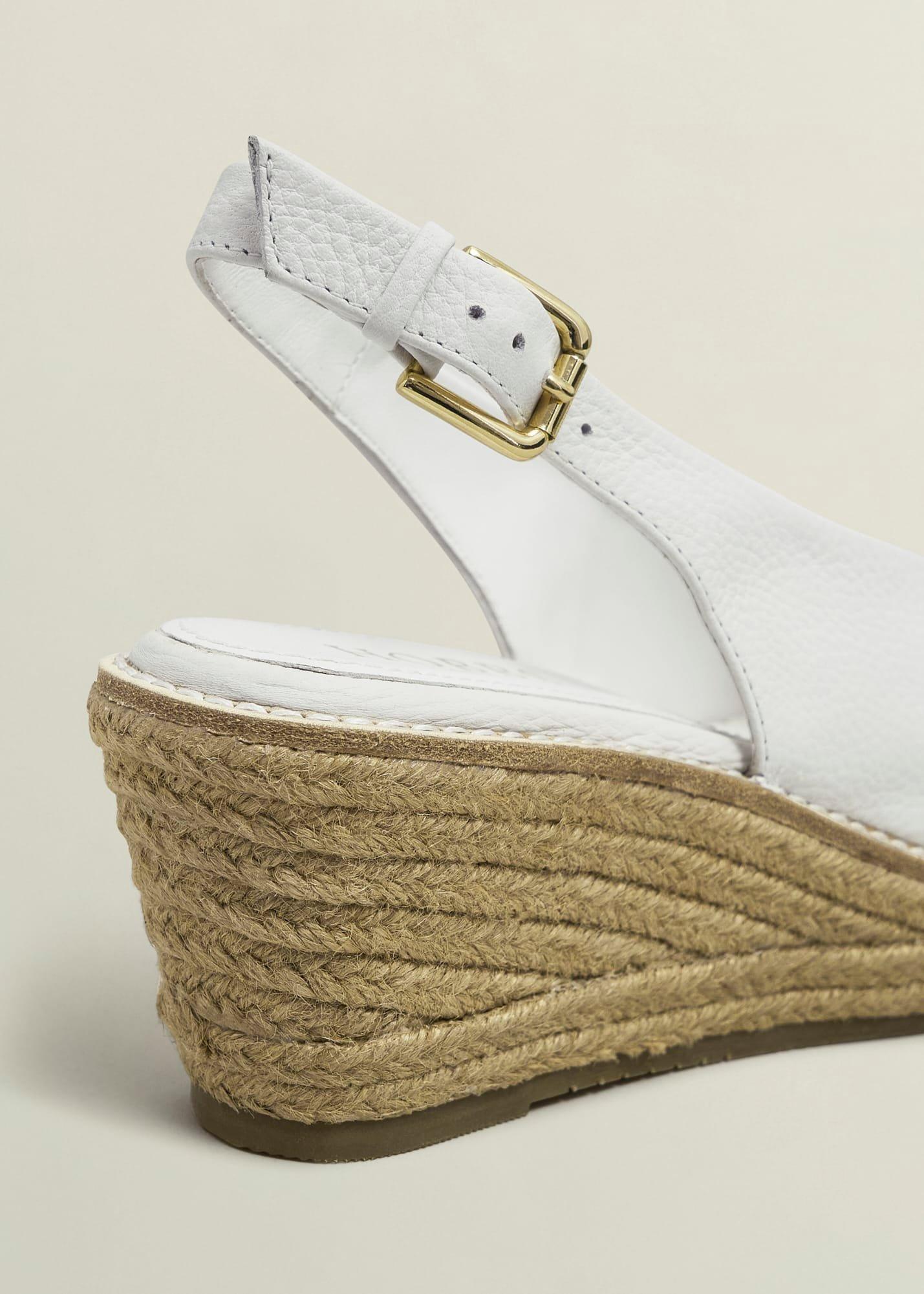 Kali Leather Espadrilles, Ivory, hi-res