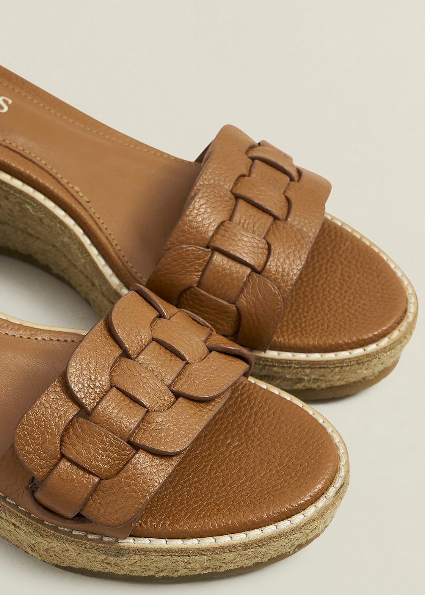 Francis Leather Espadrilles, Tan, hi-res