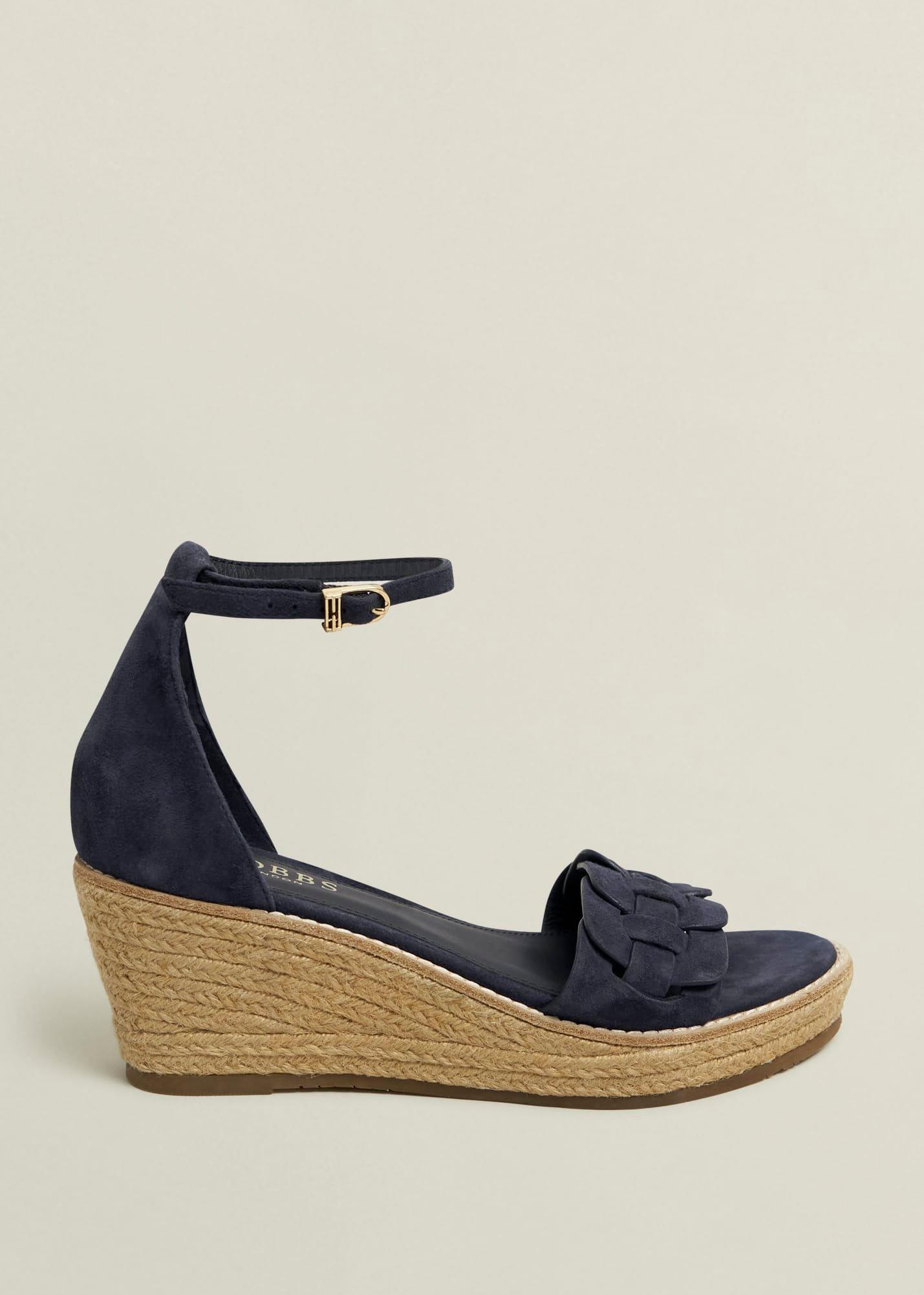 Francis Suede Espadrilles, Hobbs Navy, hi-res