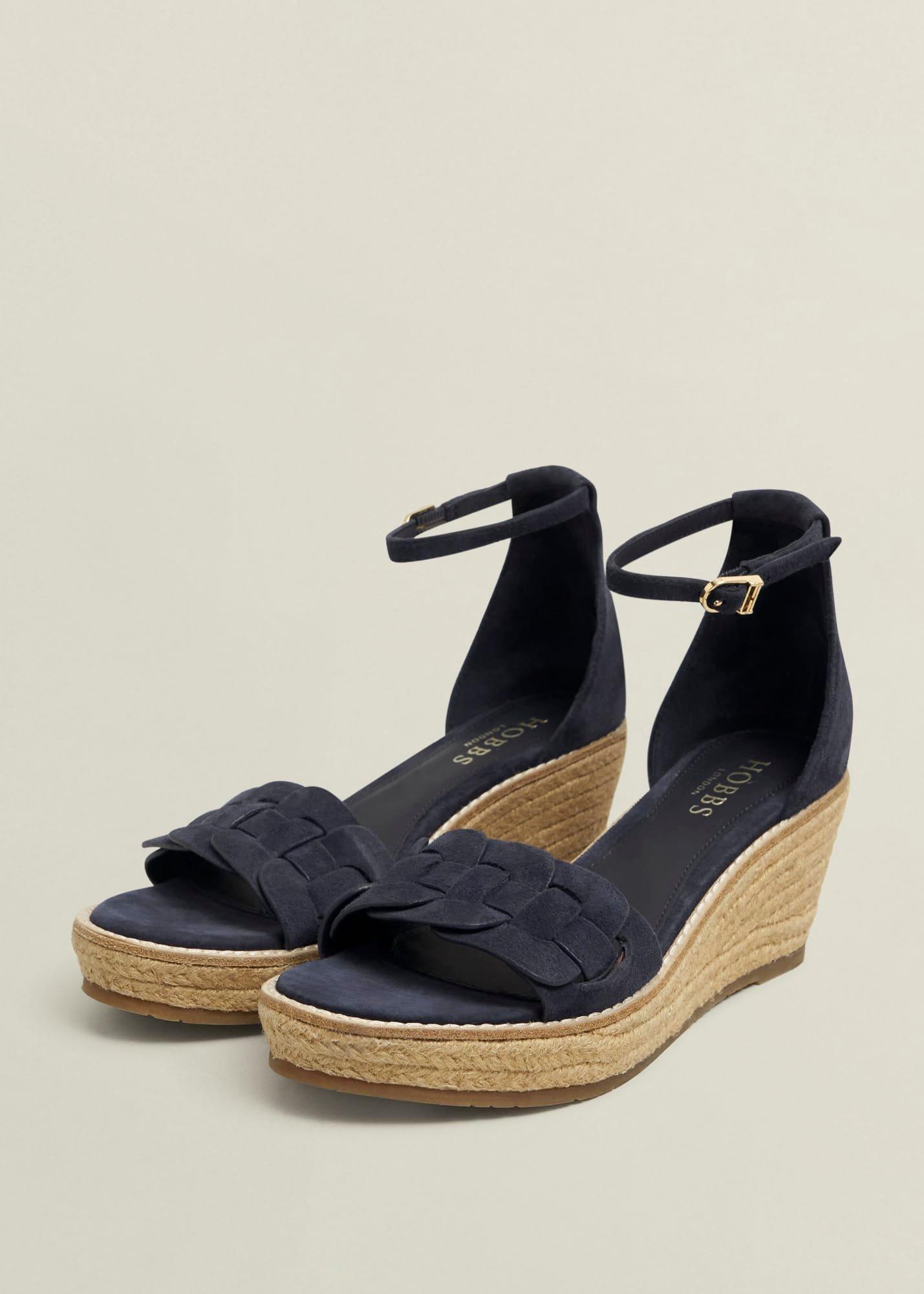 Francis Suede Espadrilles, Hobbs Navy, hi-res