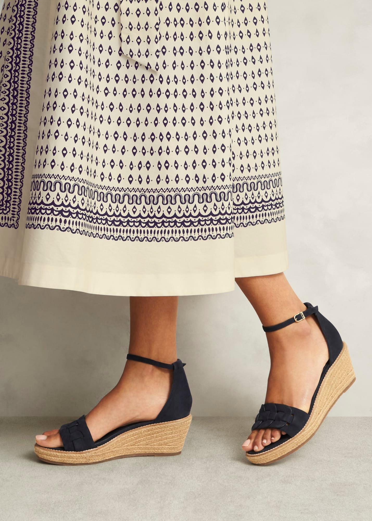 Francis Suede Espadrilles, Hobbs Navy, hi-res