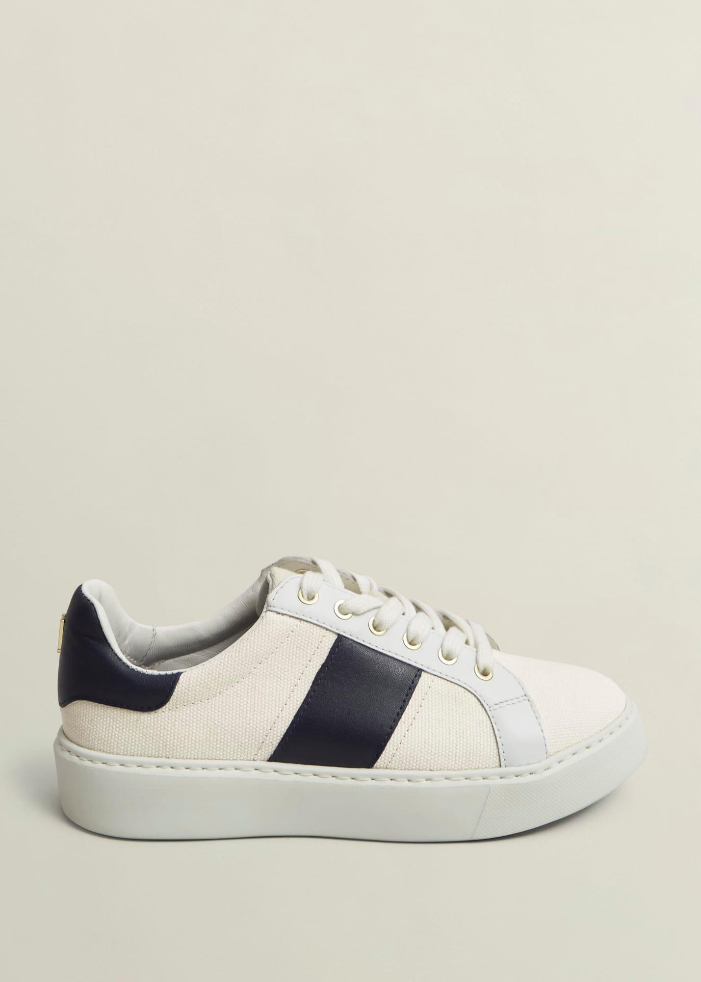 Sutton Canvas Leather Trainers