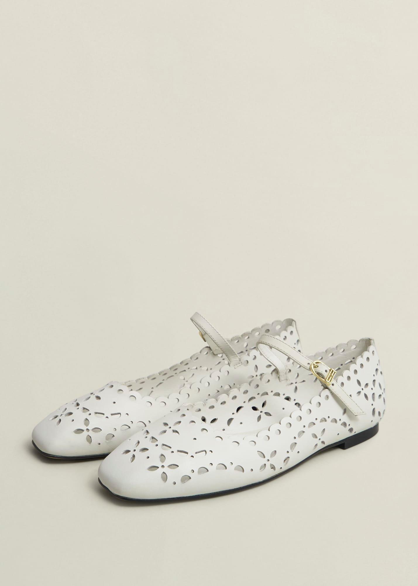 Chrissy Cut Detail Mary Janes, Ivory, hi-res