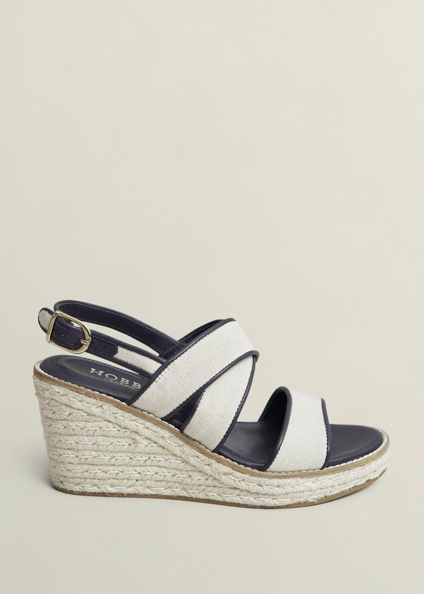 Lucie Canvas Leather Espadrilles