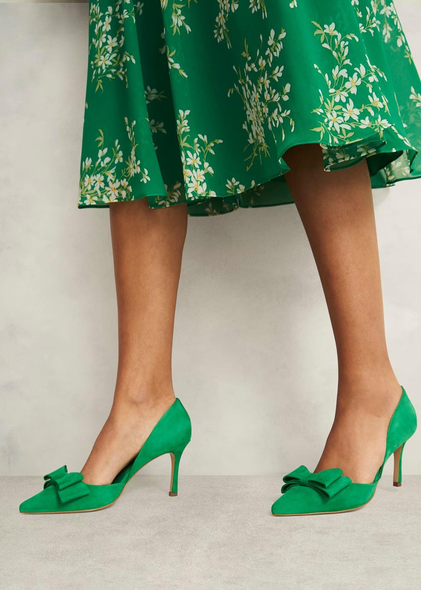 Elva Bow Pumps, Cilantro Green, hi-res