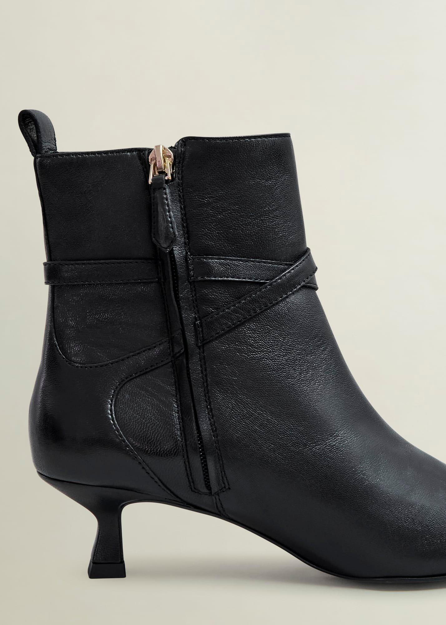 Loretta Heeled Boots, Black, hi-res