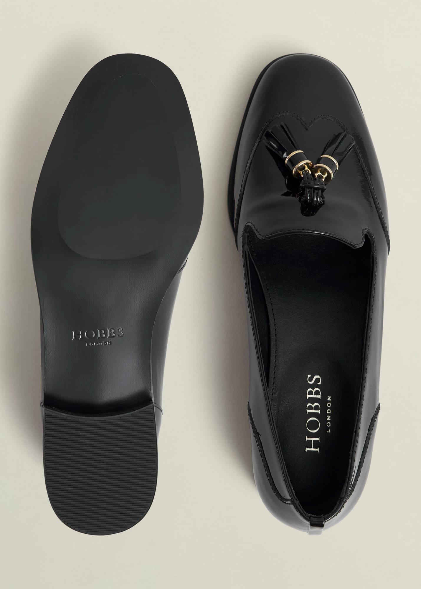 Eleanora Leather Loafers, Black, hi-res