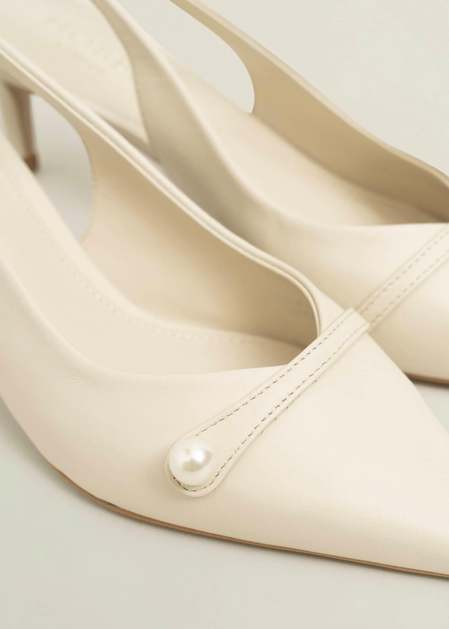 Serena Leather Slingbacks, Buttercream, hi-res