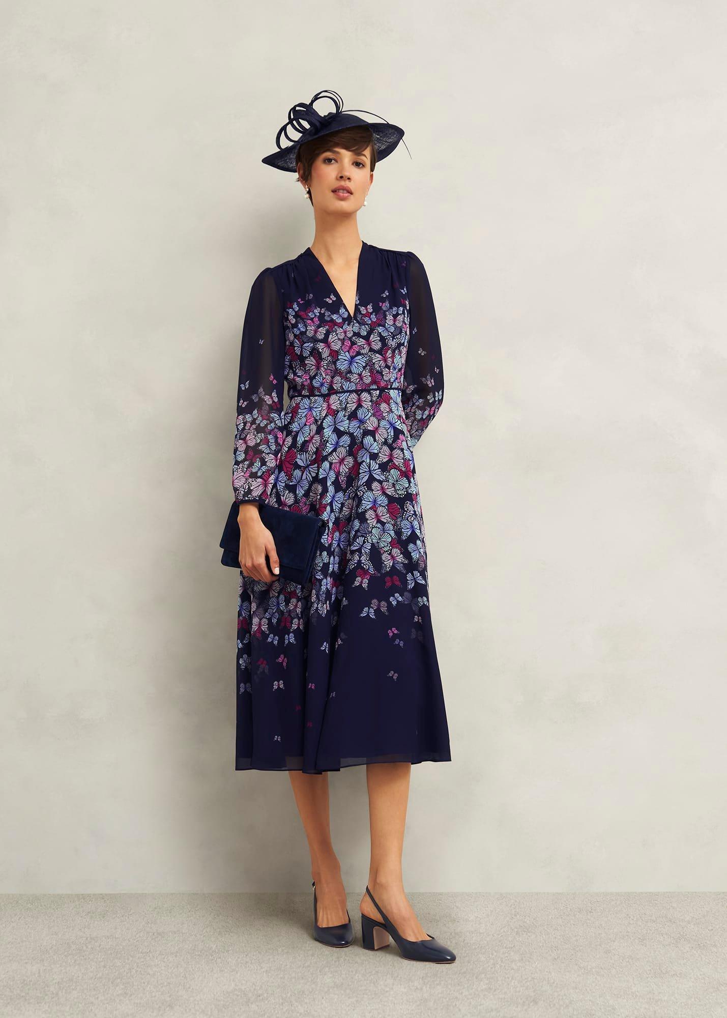 Lily Leather Slingbacks, Midnight Navy, hi-res