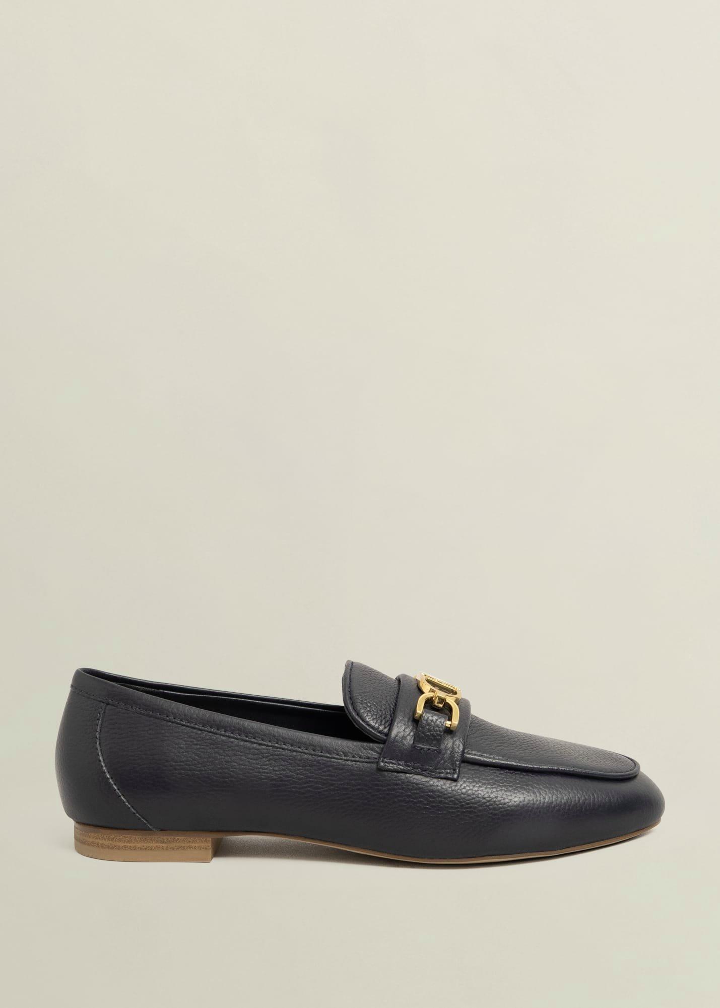 Pheobe Leather Loafers, Hobbs Navy, hi-res