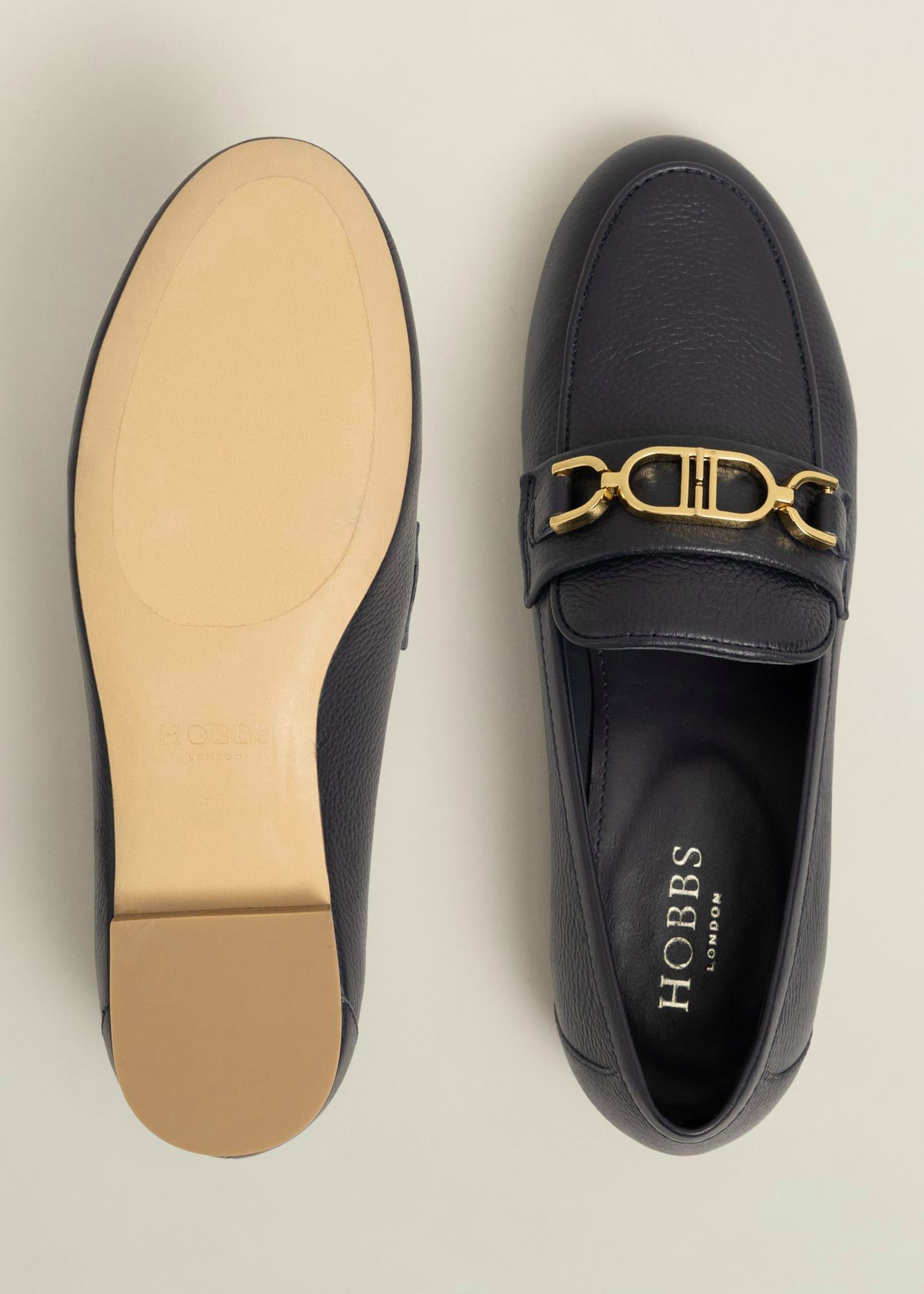Pheobe Leather Loafers, Hobbs Navy, hi-res
