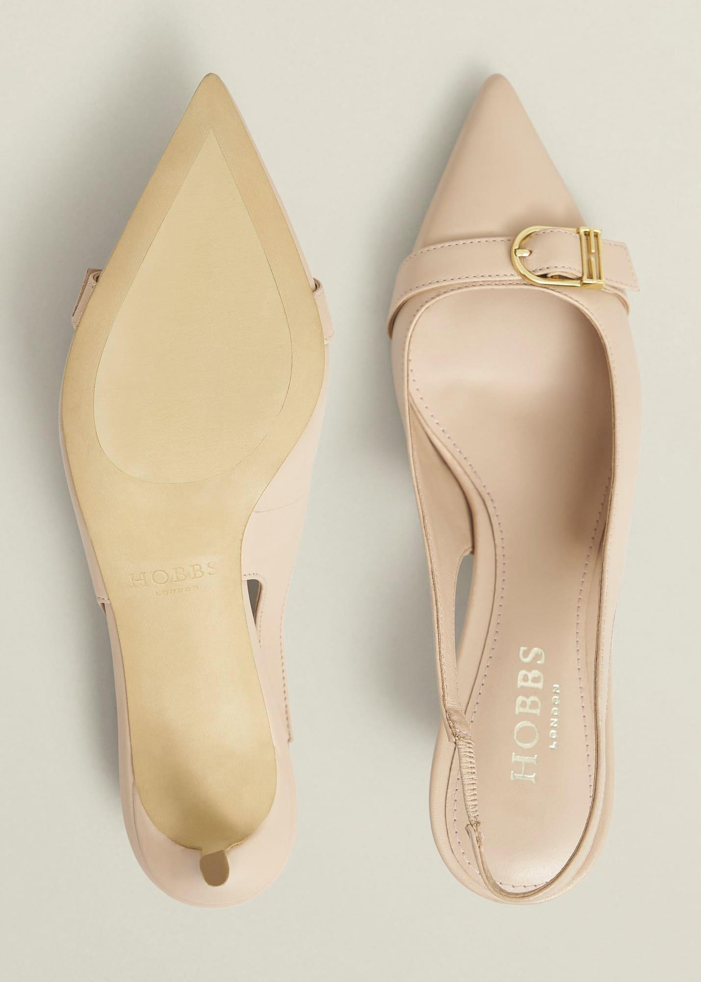 Jude Leather Slingbacks, Blush Pink, hi-res