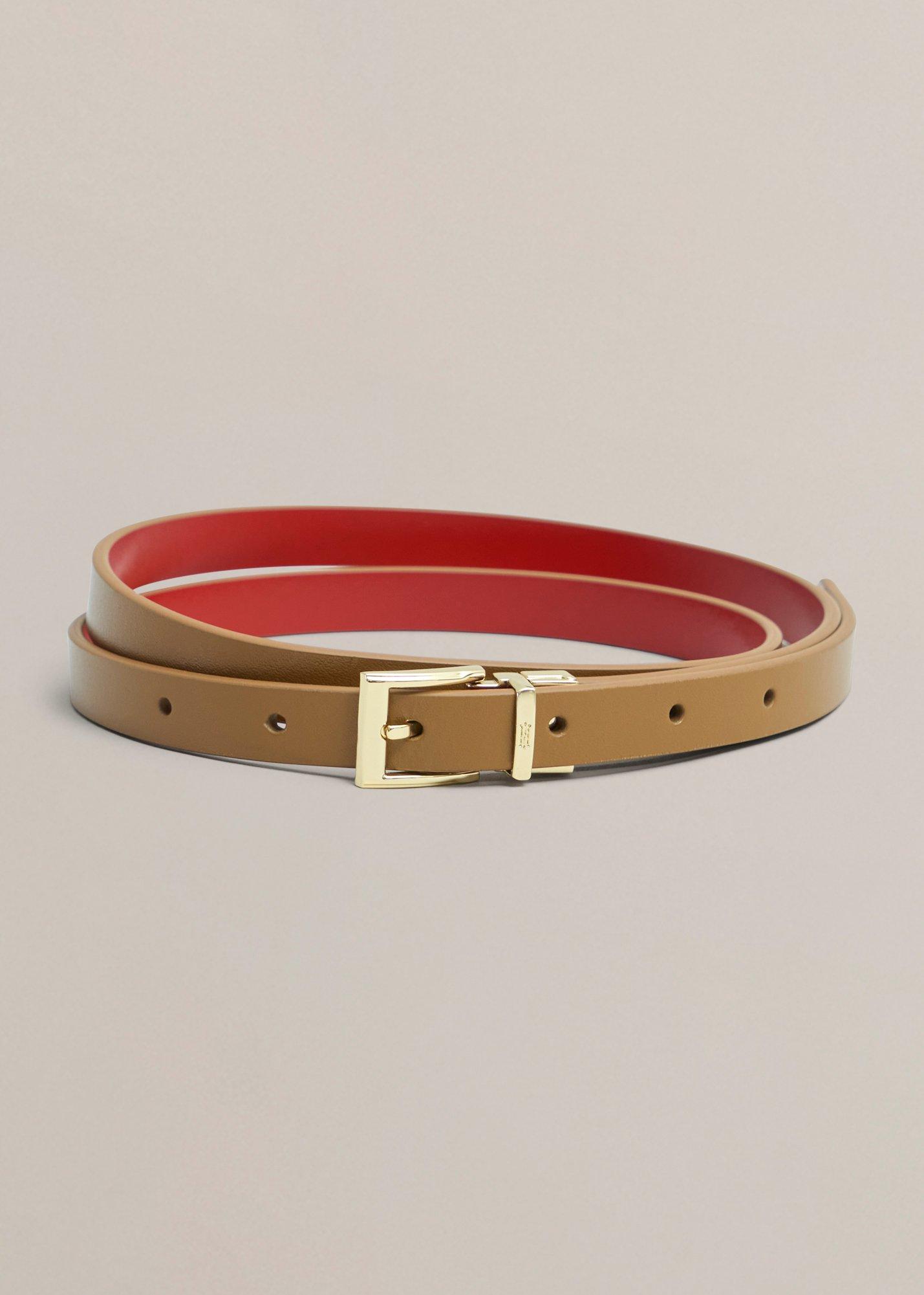 Pauline Skinny Leather Belt