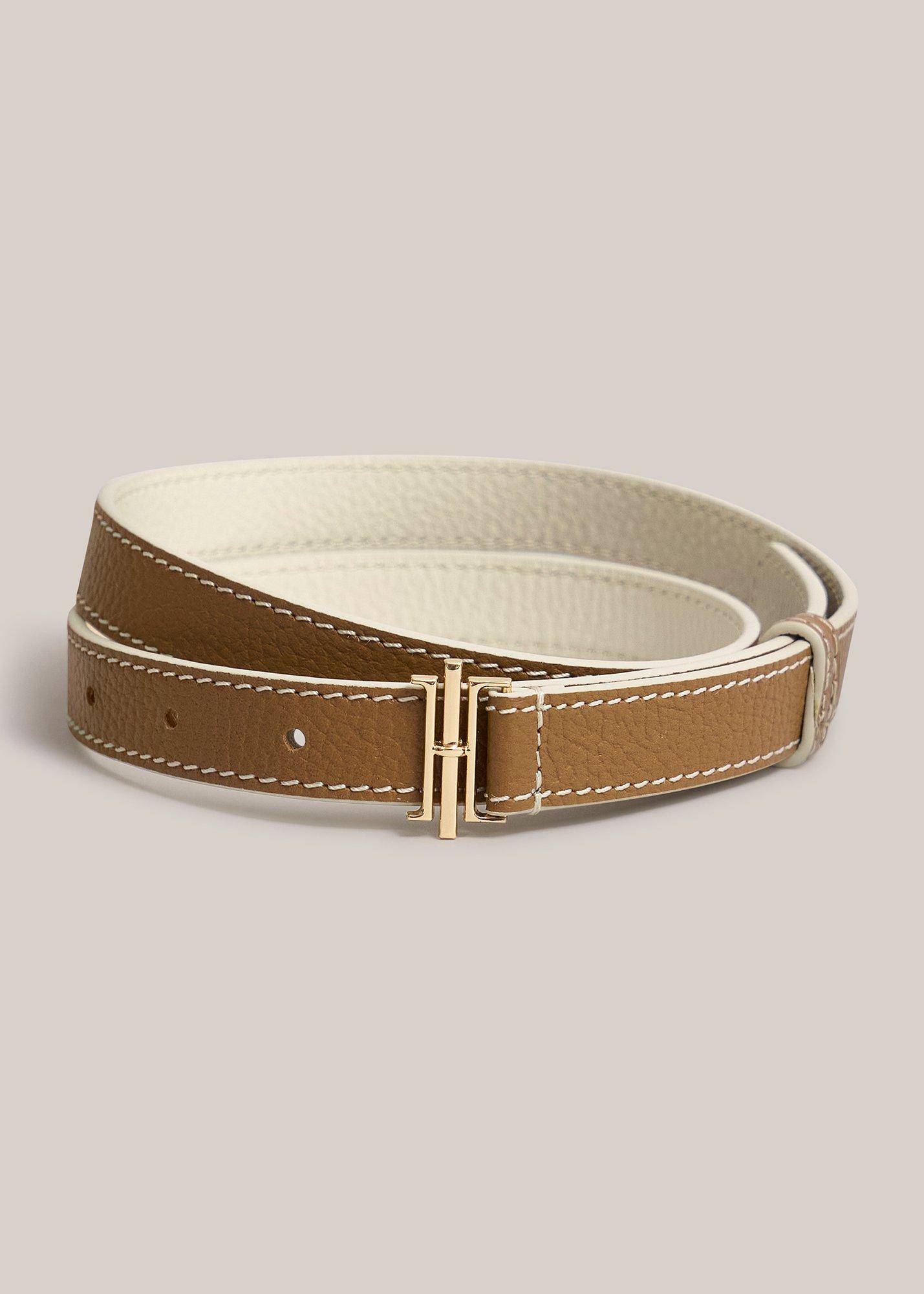 Nala Leather Skinny Belt