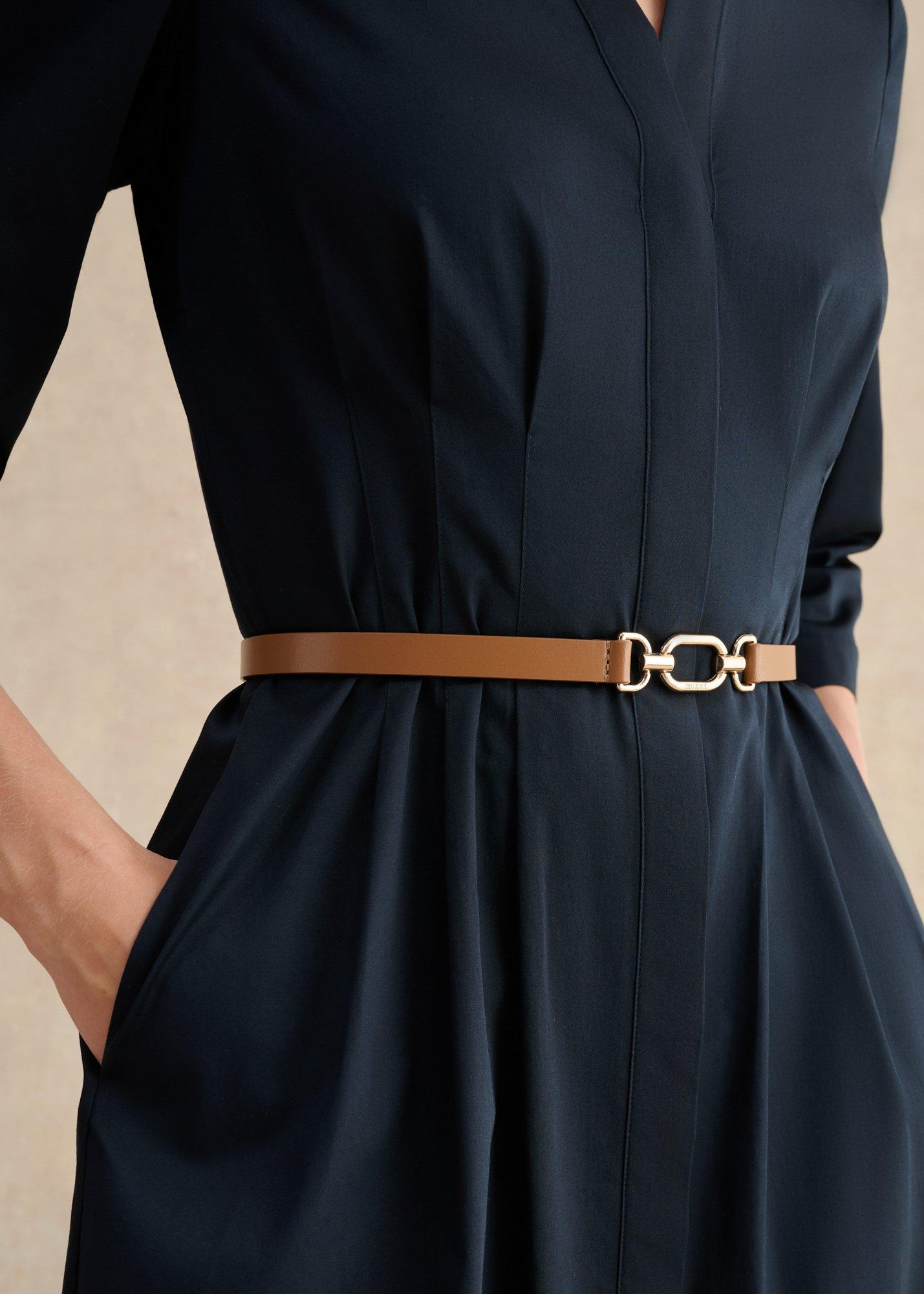 Cecelia Leather Belt, Tan, hi-res