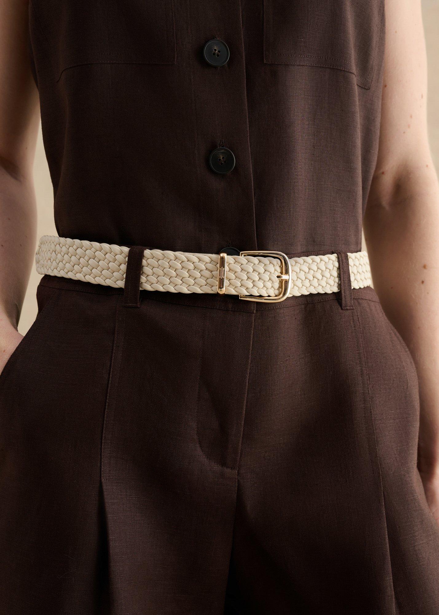 Nima Woven Belt, Warm Ivory, hi-res