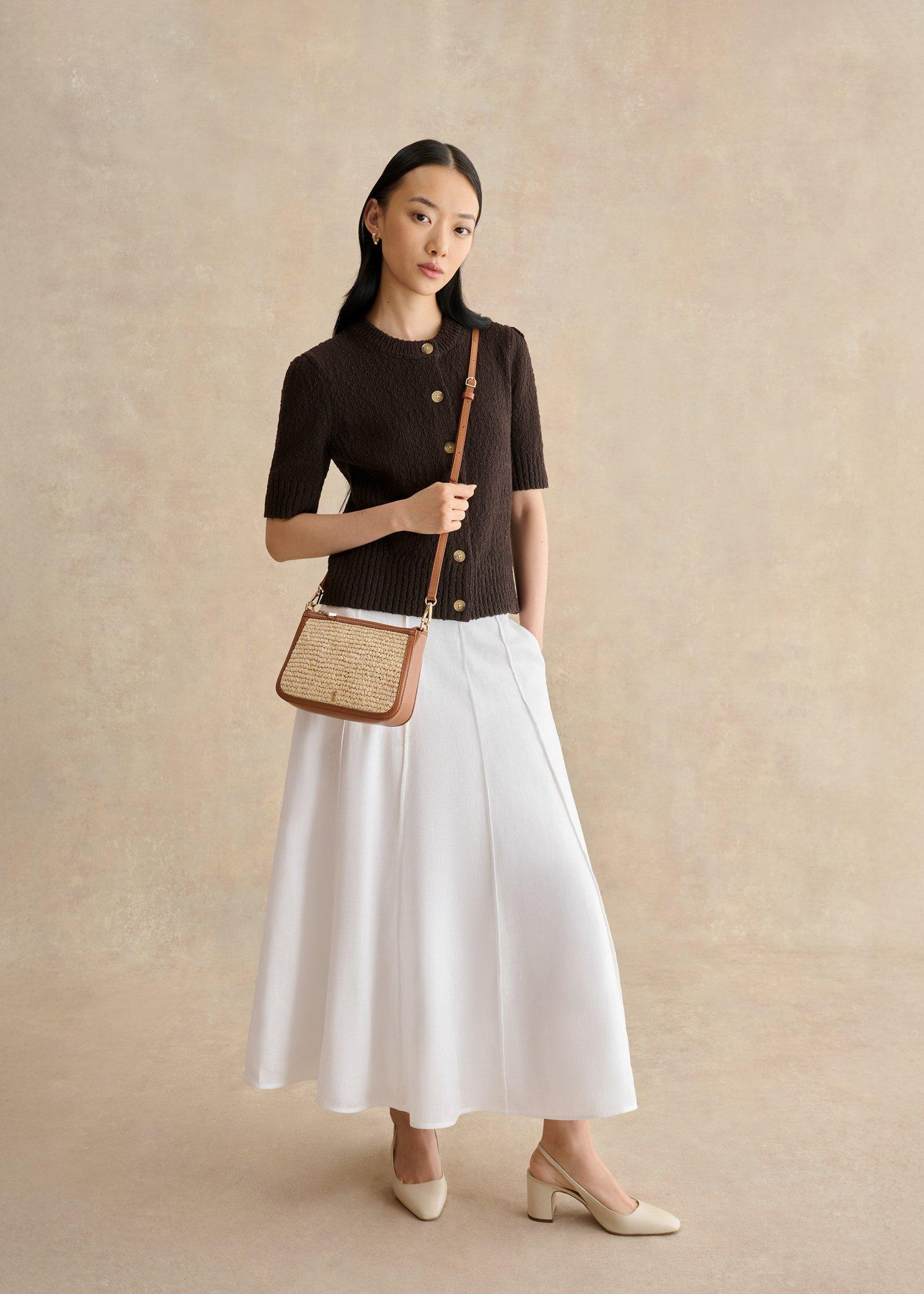 Briella Raffia Crossbody Bag, Natural Tan, hi-res