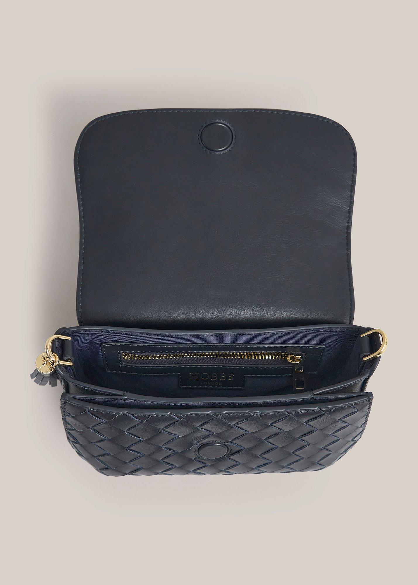 Berwick Woven Leather Crosbody Bag, Hobbs Navy, hi-res