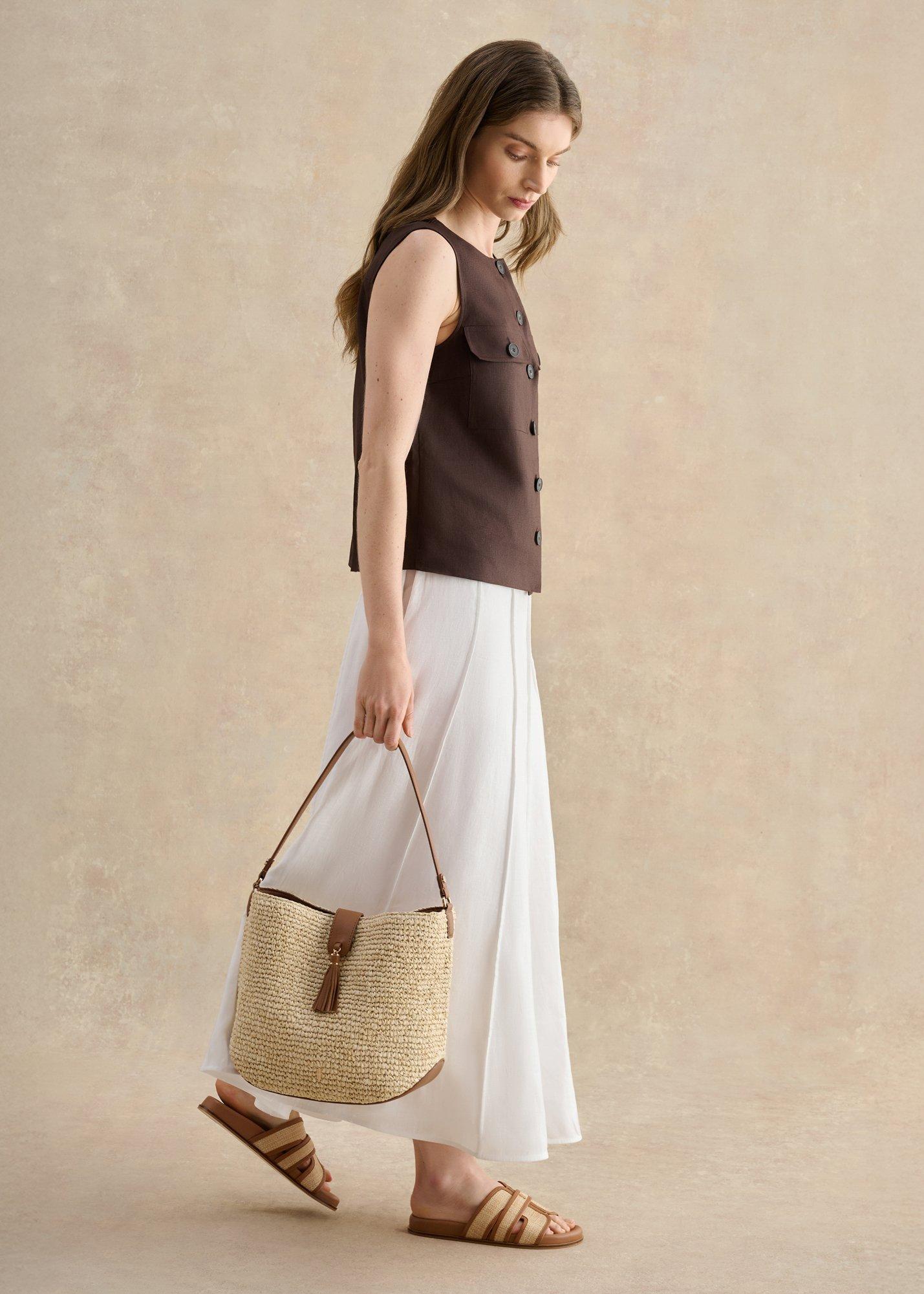 Brooke Raffia Bag, Natural Tan, hi-res
