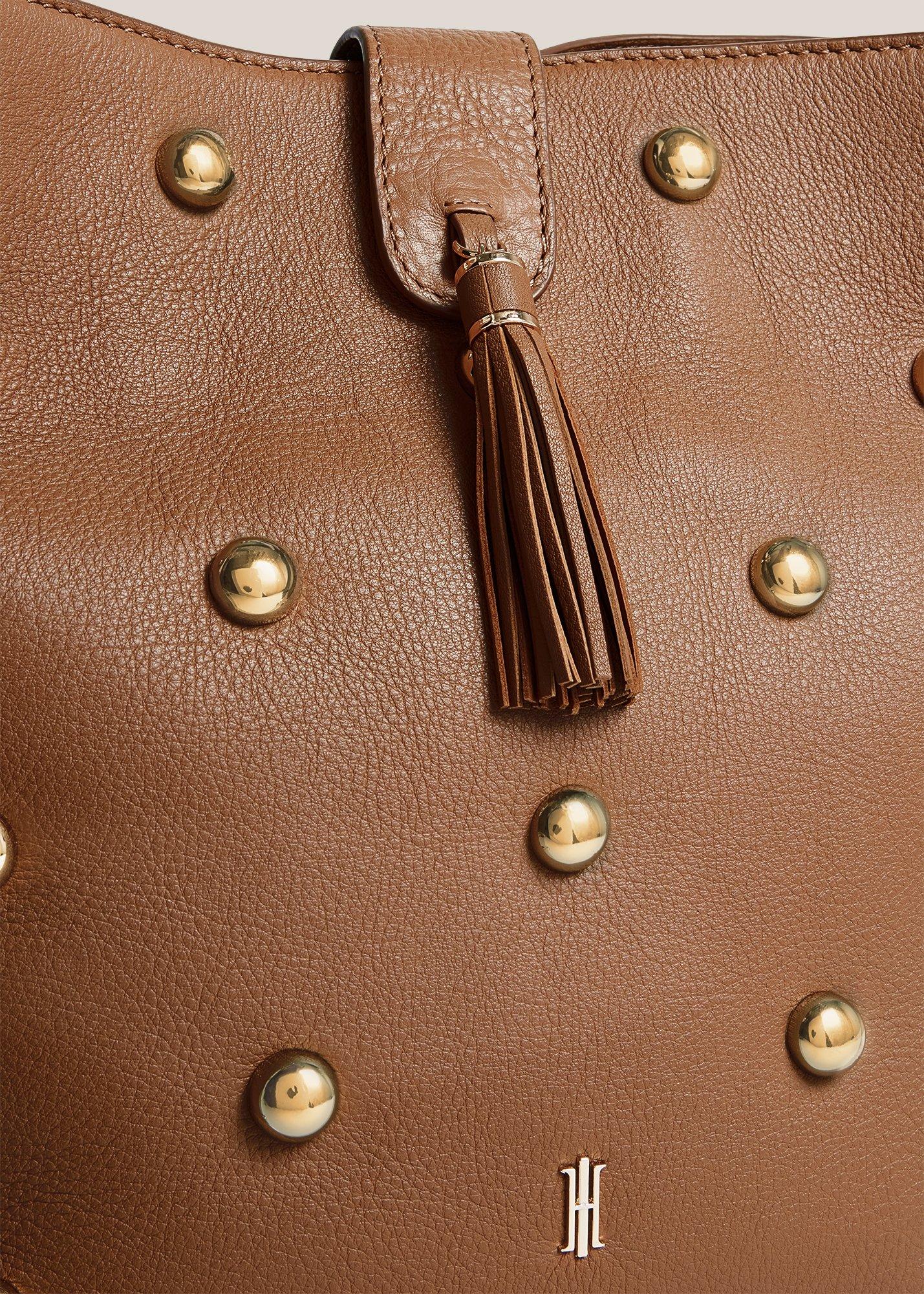 Brooke Studded Bag, Tan, hi-res