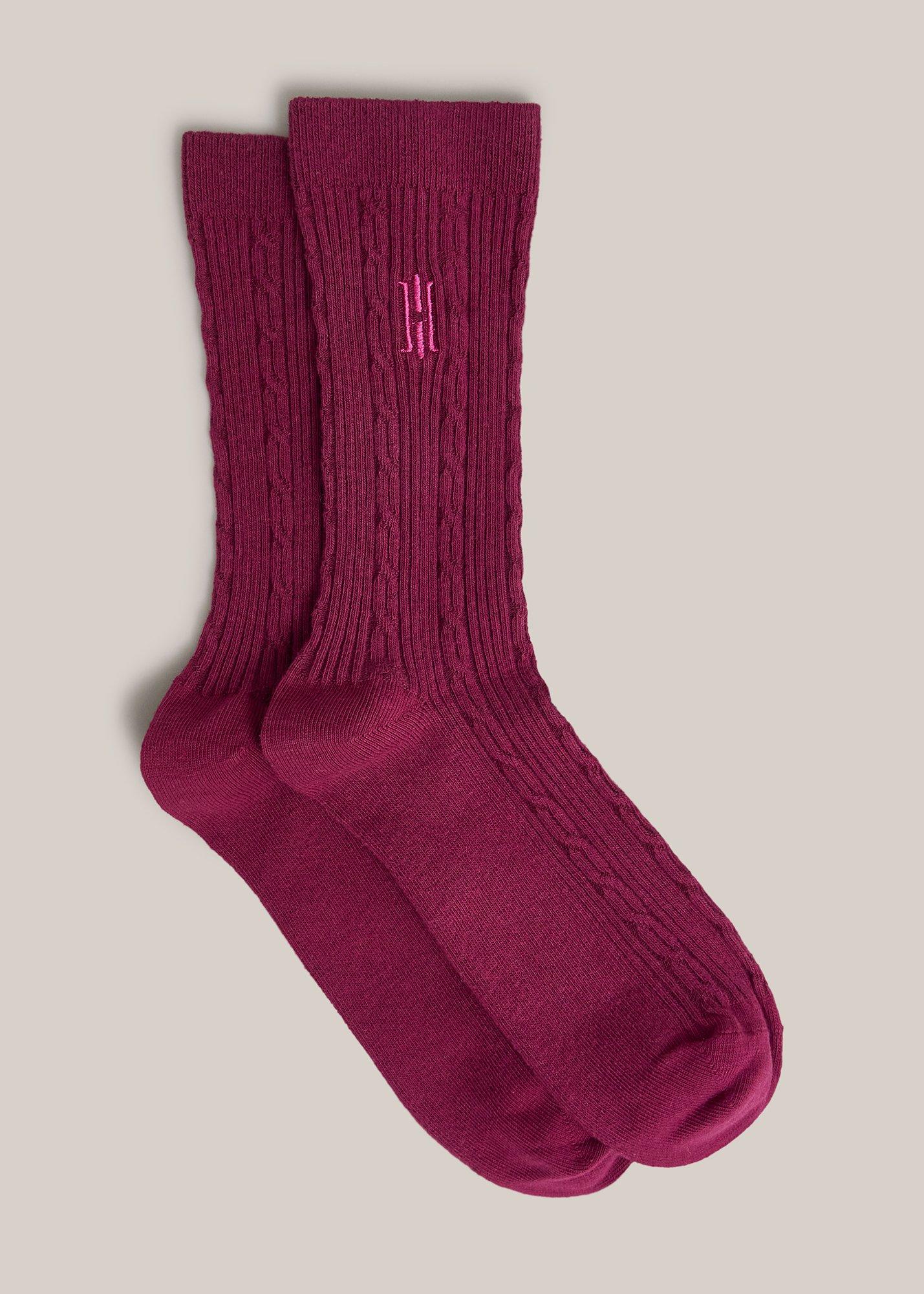 Cable Knit Single Socks
