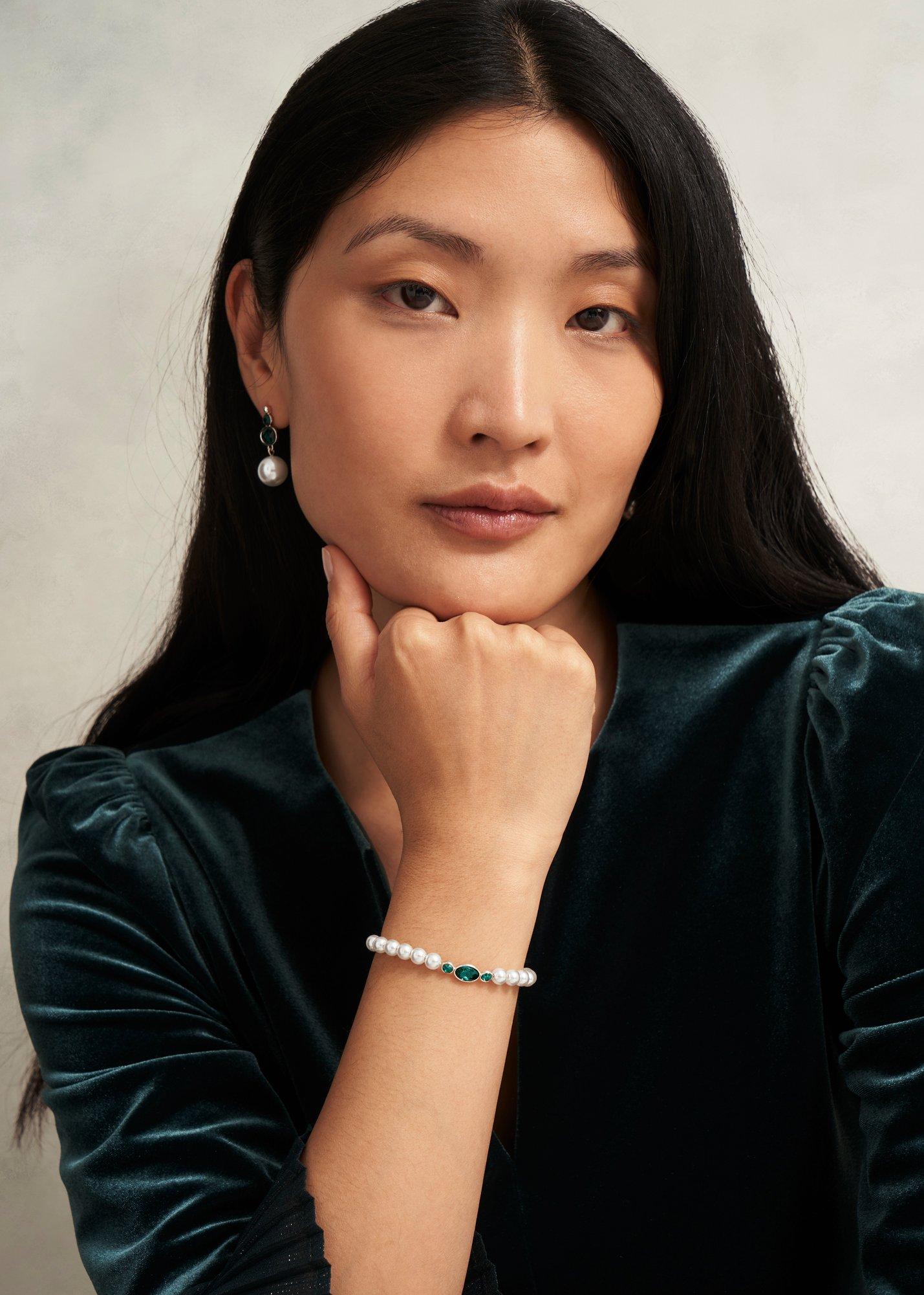 Priscilla Bracelet, Green Ivory, hi-res