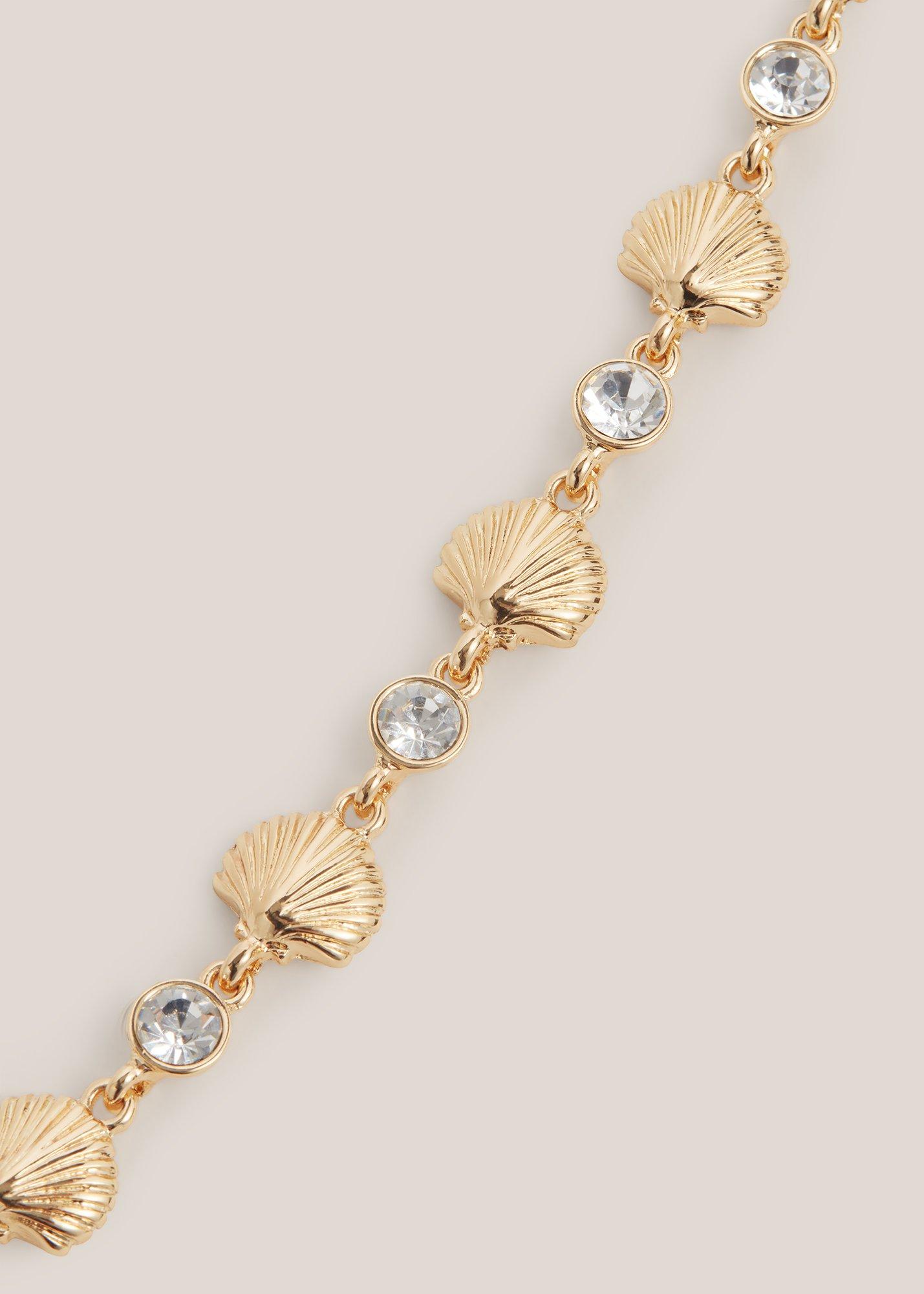 Brenna Shell Necklace, Gold, hi-res