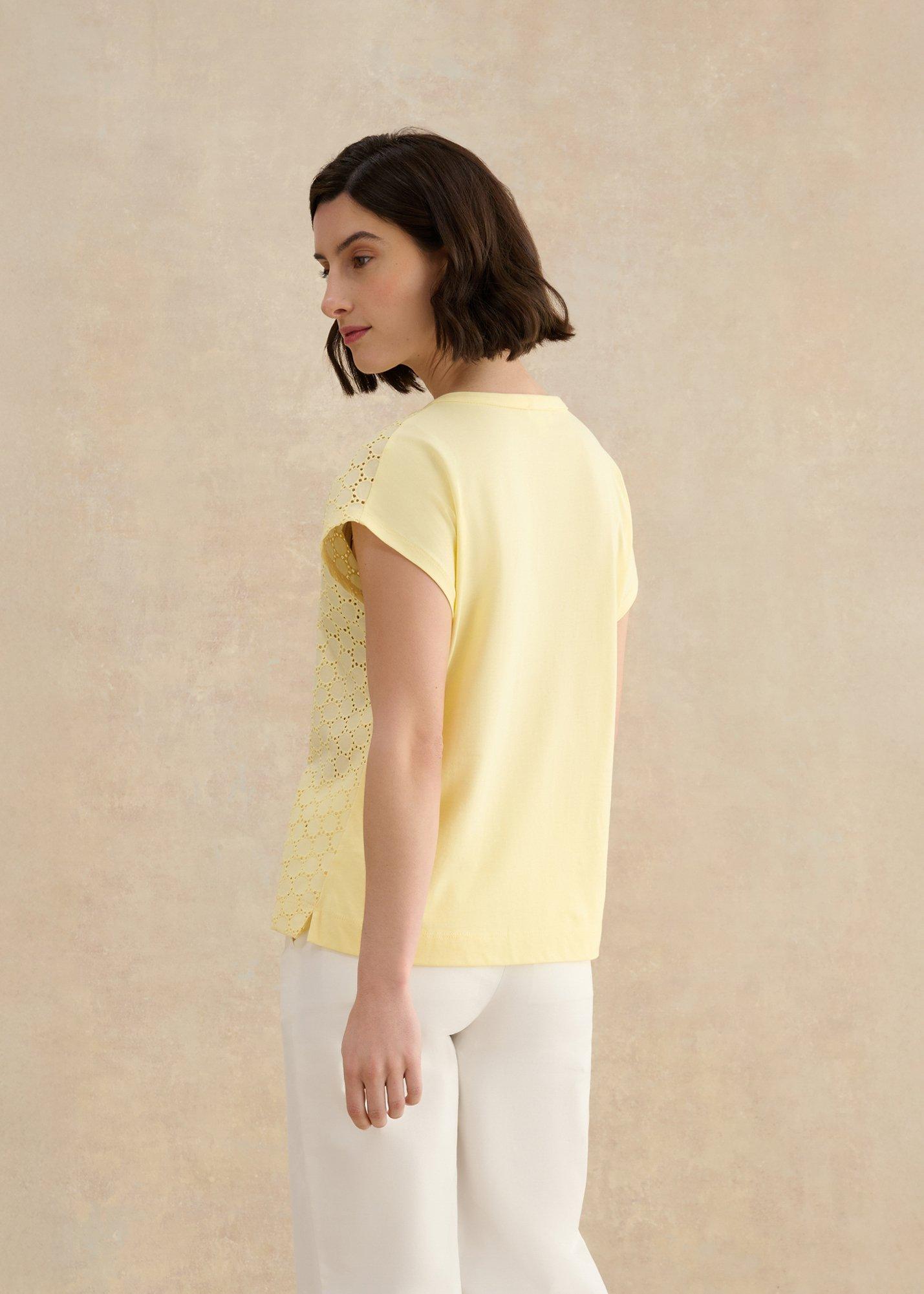 Joanna Broderie Top, Soft Yellow, hi-res